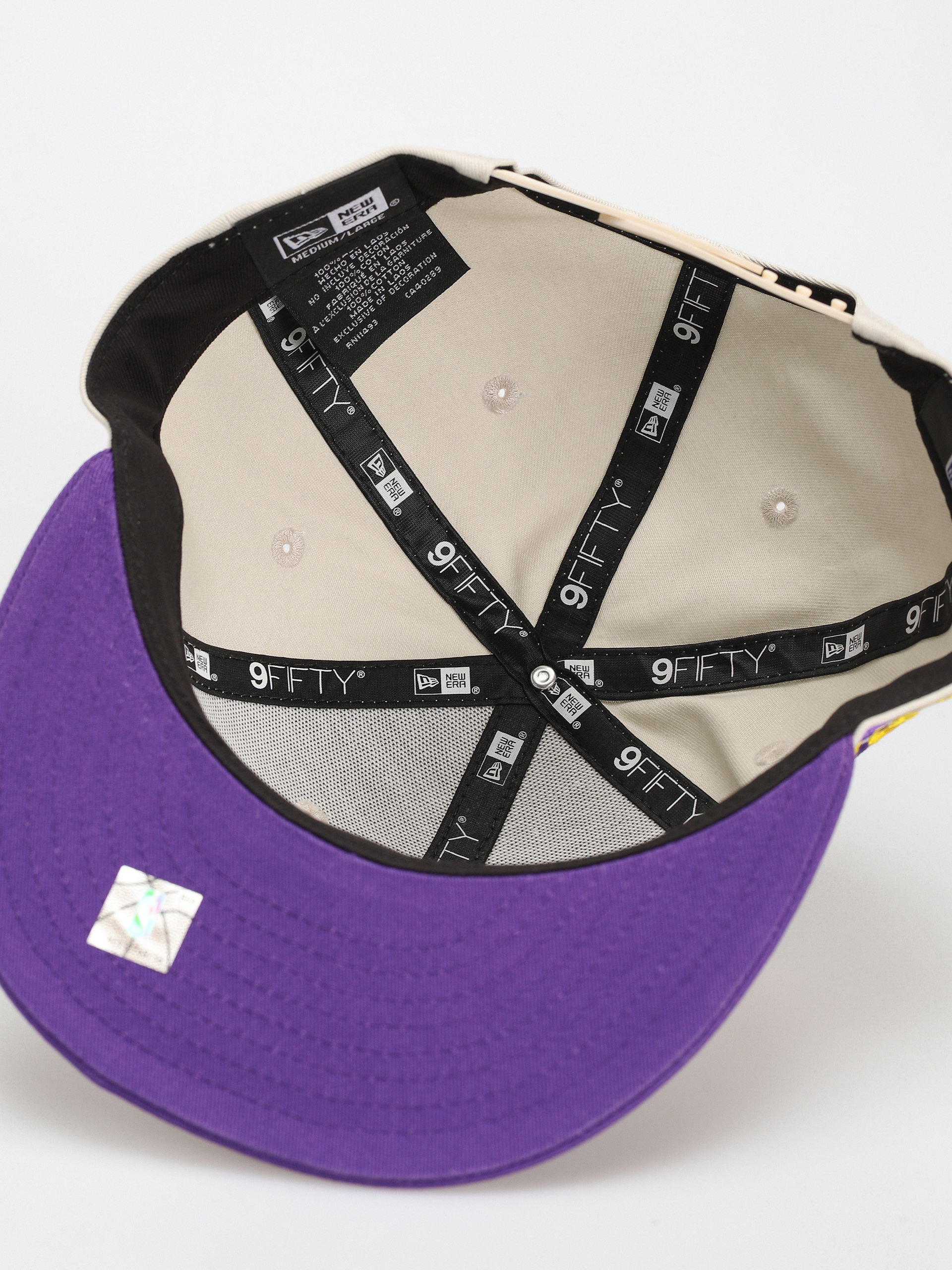 New Era NBA Logo 9Fifty Los Angeles Lakers Baseball sapka (ivory/purple)