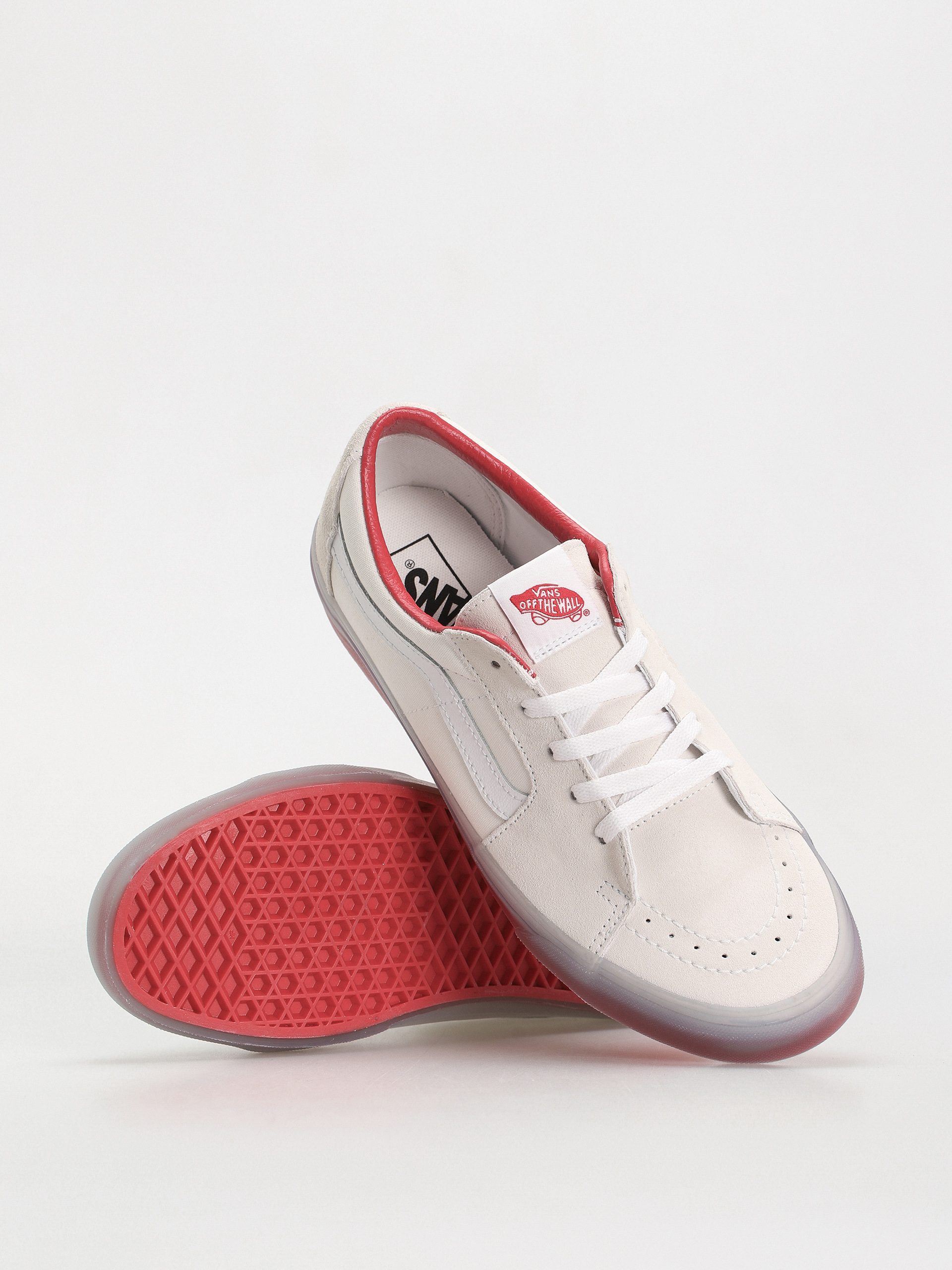 Cipők Vans Sk8 Low (translucent sidewall white/red)