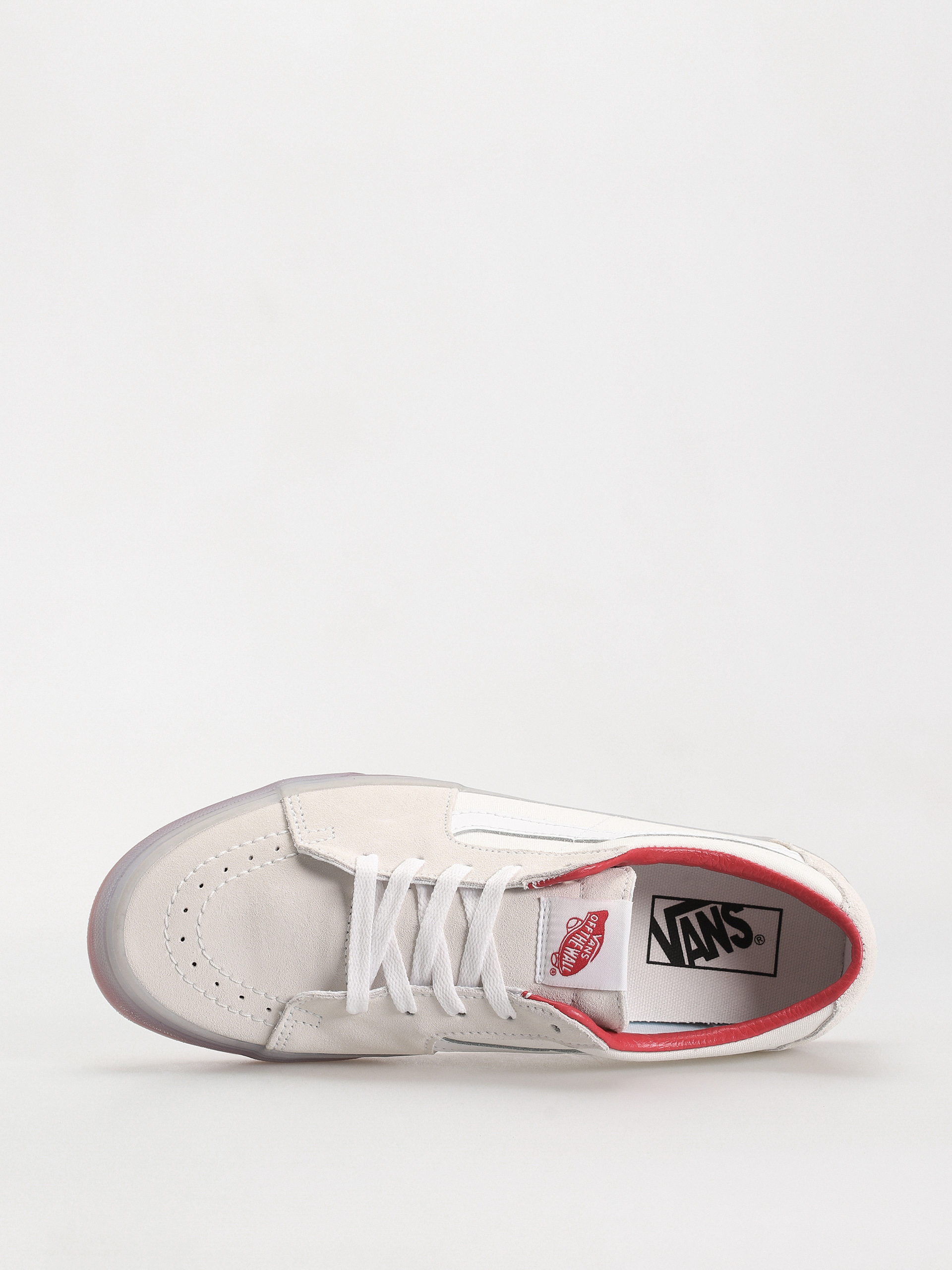 Cipők Vans Sk8 Low (translucent sidewall white/red)