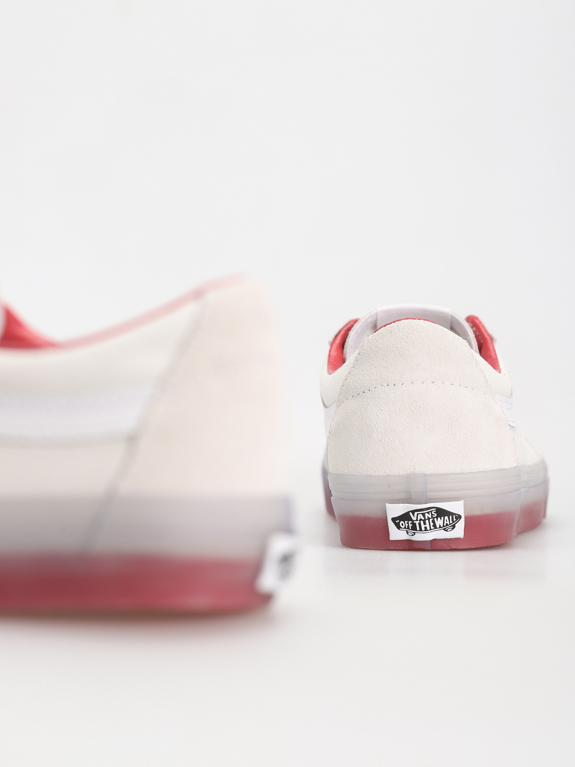 Cipők Vans Sk8 Low (translucent sidewall white/red)