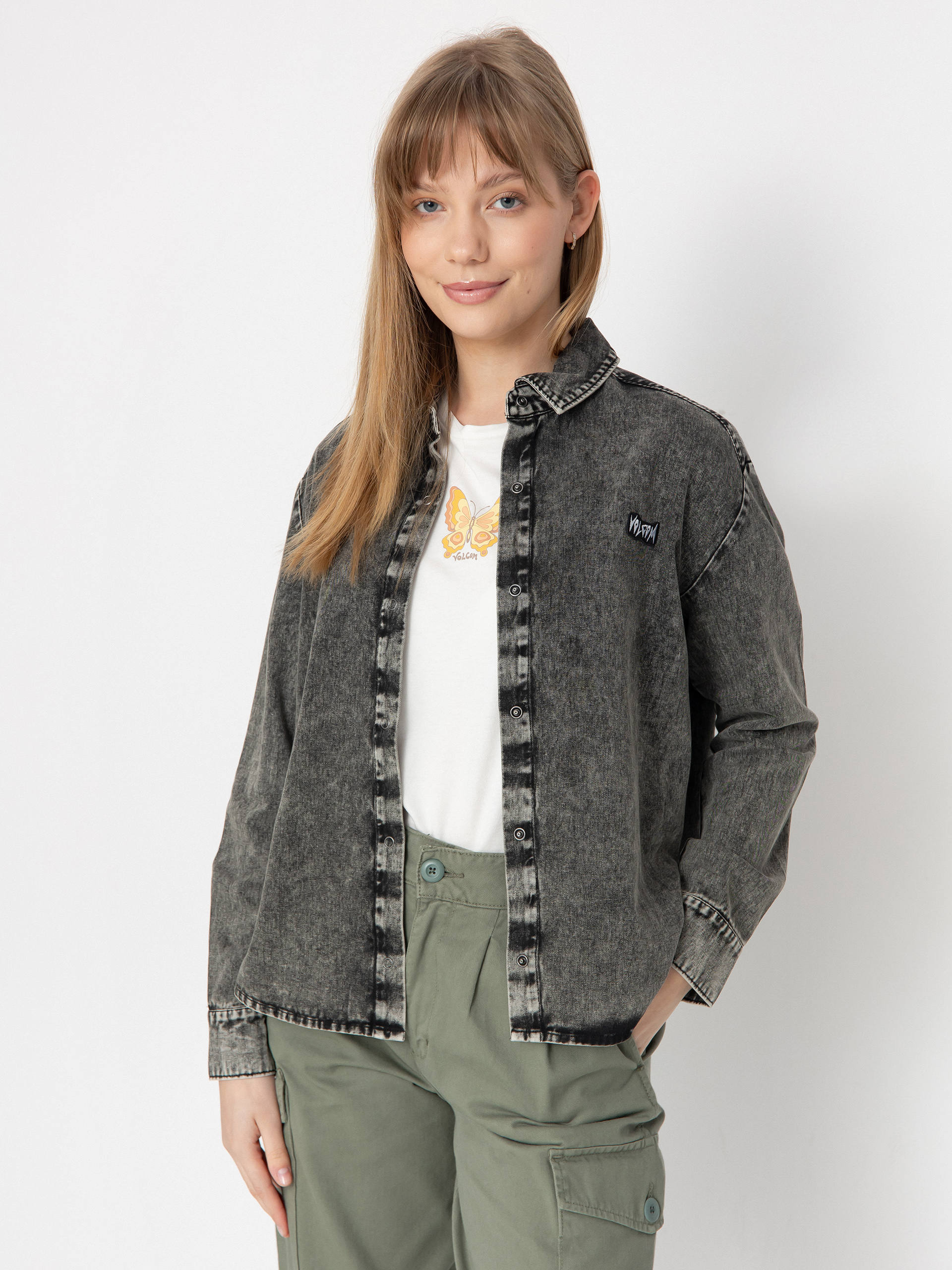 Volcom Asphalt Shirt Ls Wmn Hosszú ujjú felső