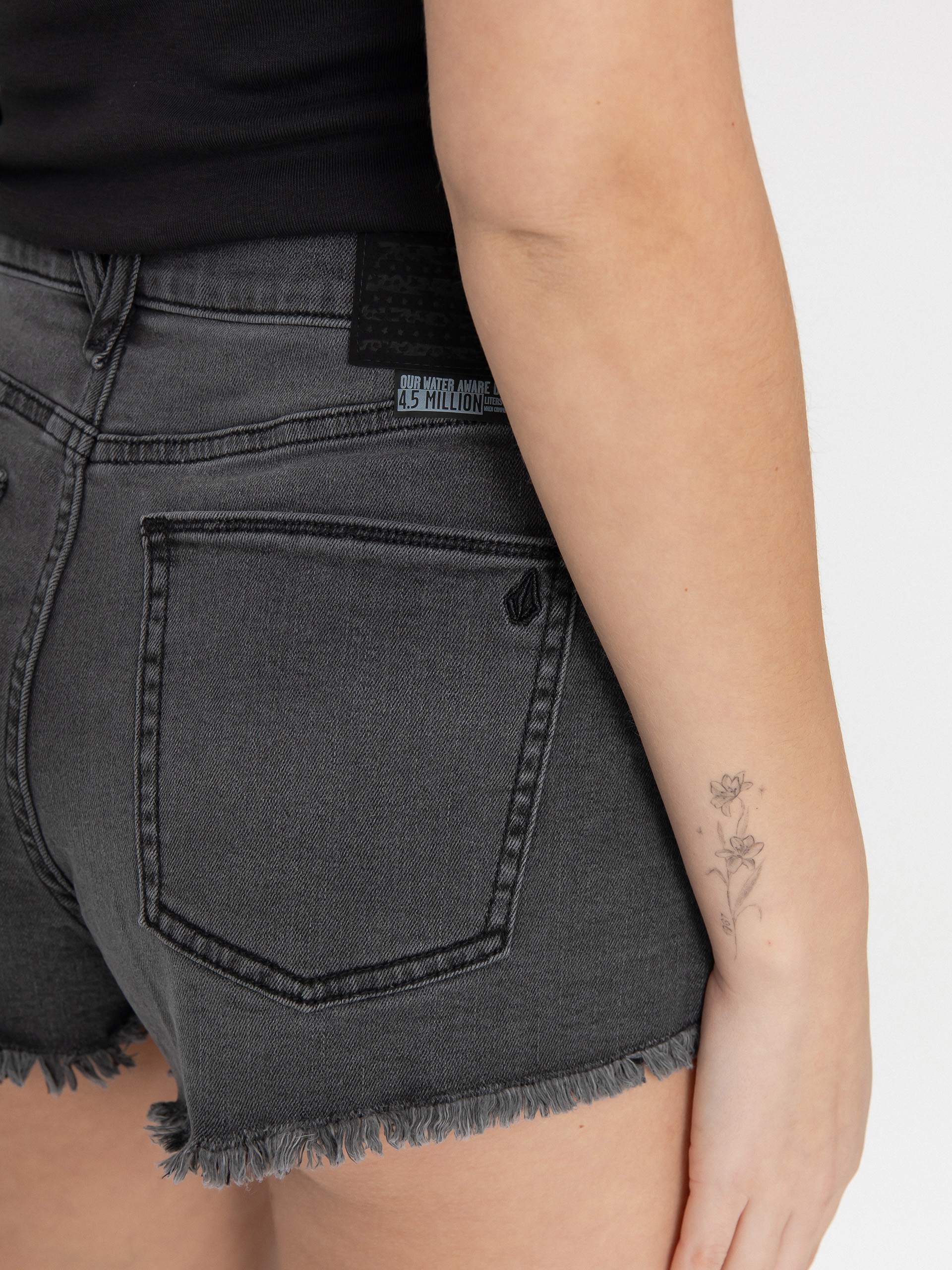 Volcom 1991 Stoned Wmn Rövidnadrág (vintage black)