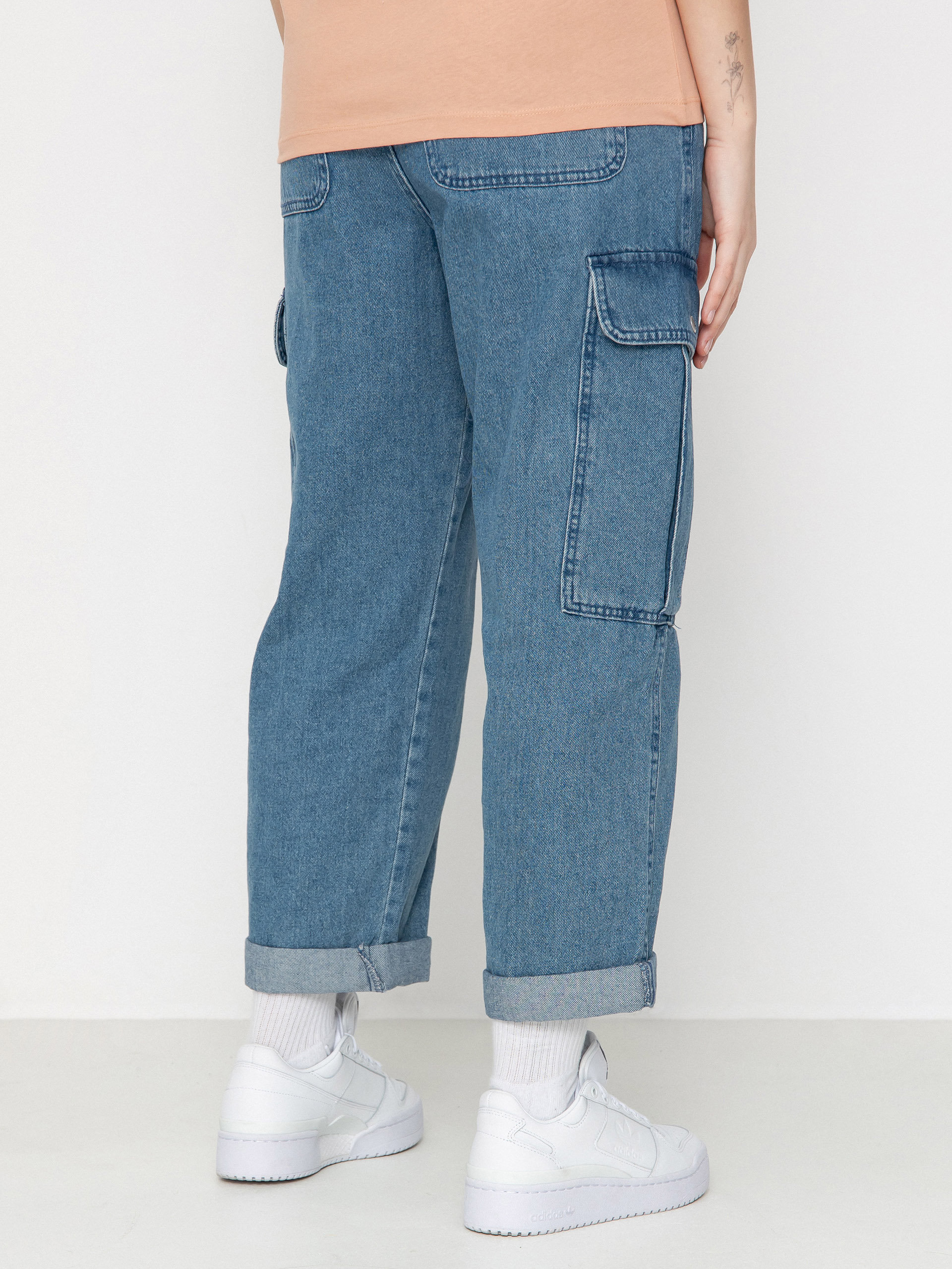 Kisnadrág Vans Sidewalk Denim Cargo Wmn (stone wash)