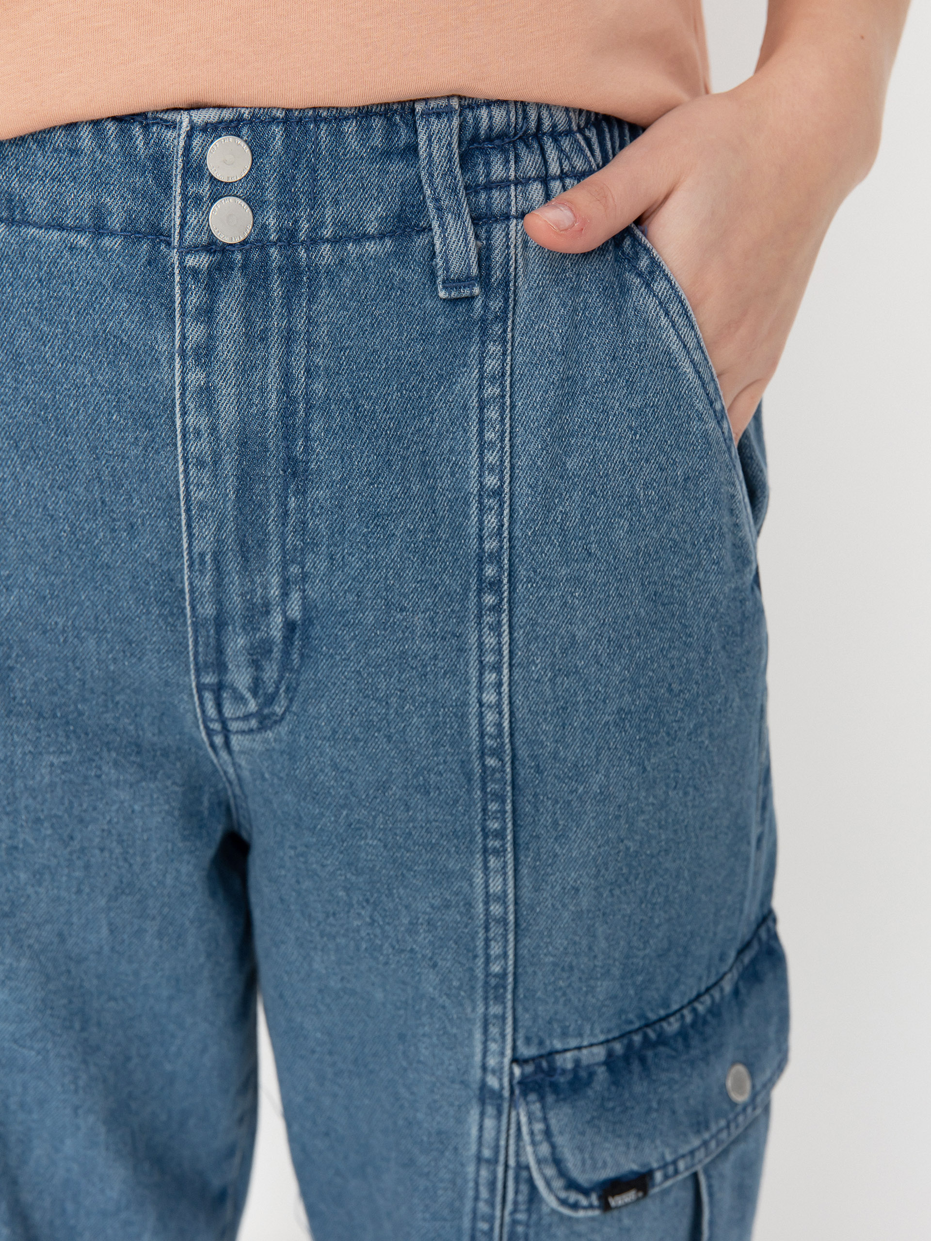 Kisnadrág Vans Sidewalk Denim Cargo Wmn (stone wash)