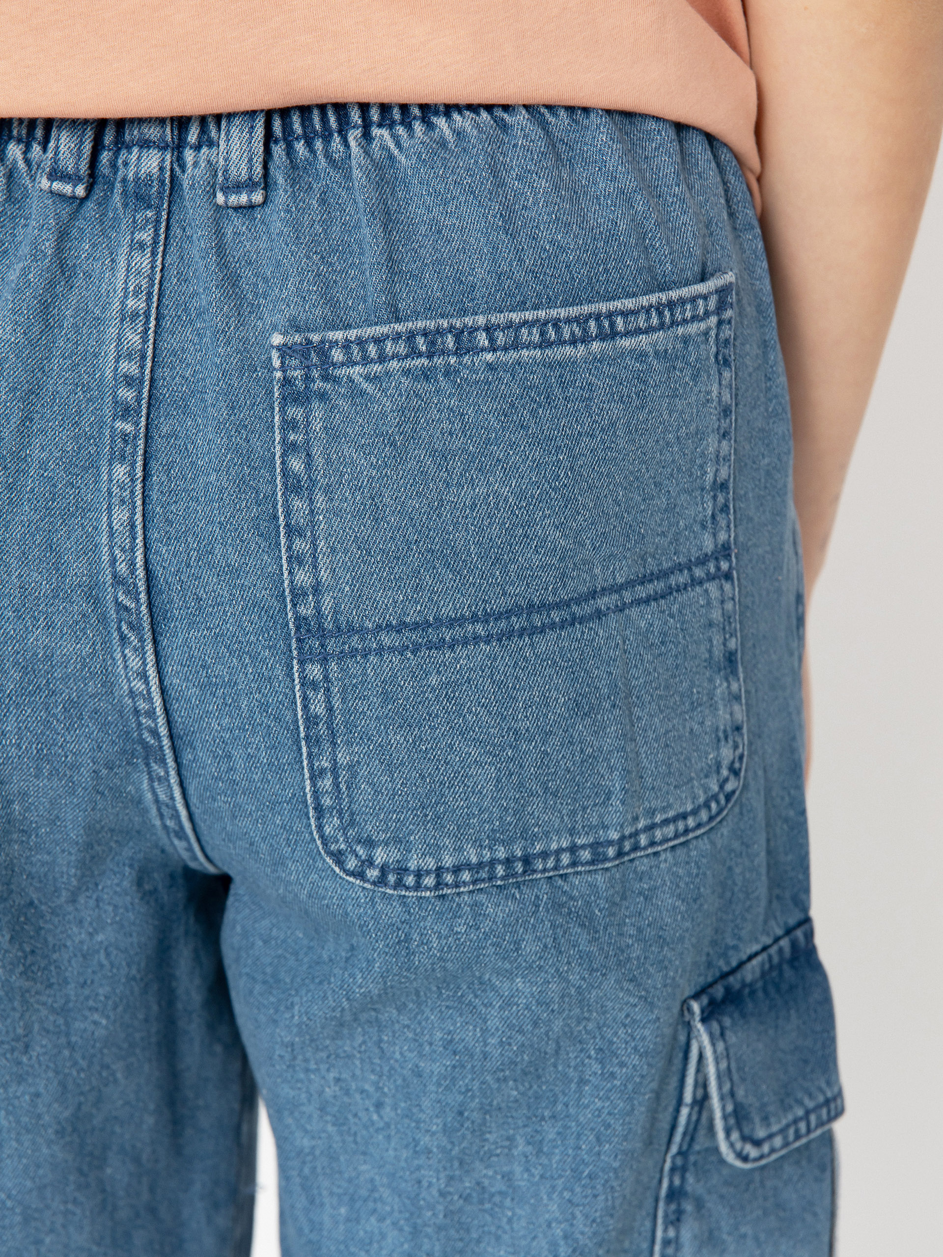 Kisnadrág Vans Sidewalk Denim Cargo Wmn (stone wash)