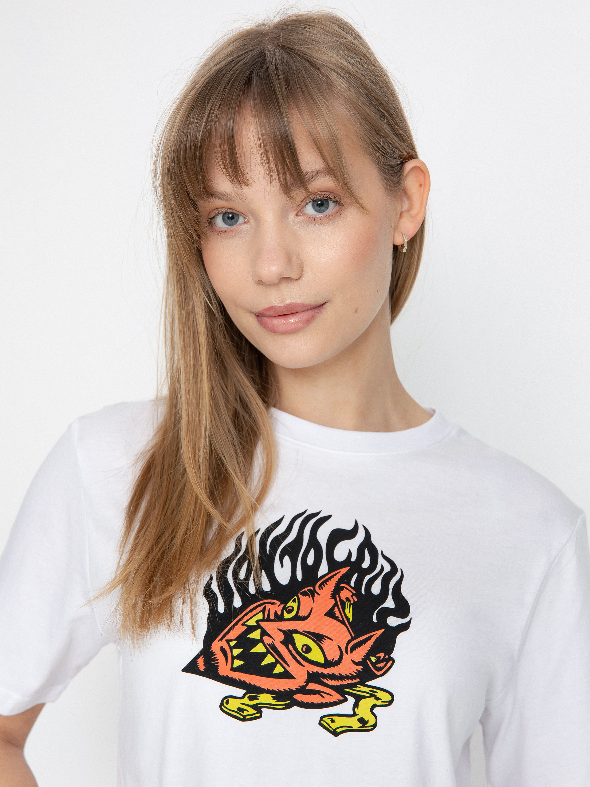 Póló Santa Cruz Delfino Devil Mask Front Wmn (white)