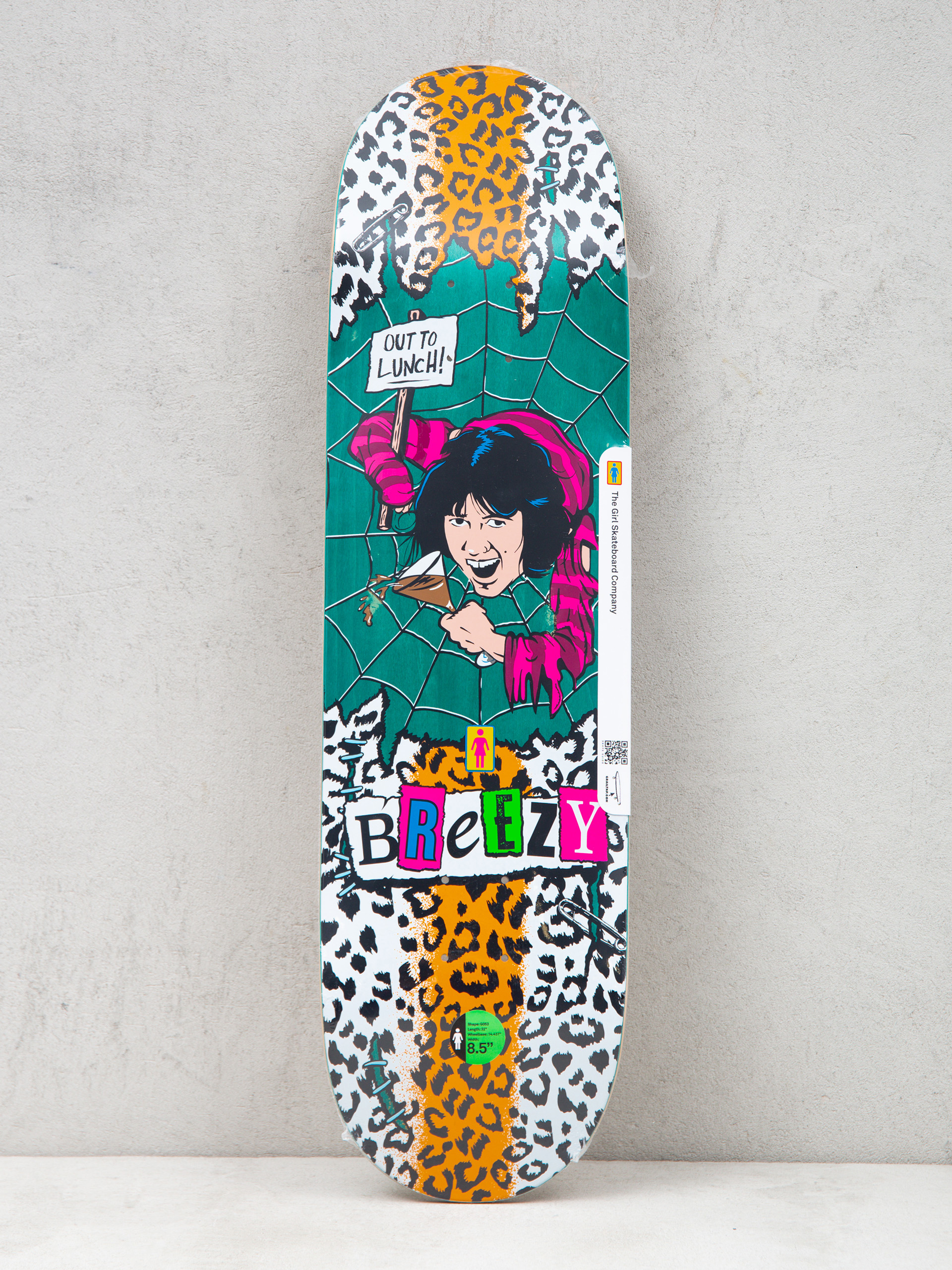 Girl Skateboard Geering Out To Lunch Gu00f6rdeszka lap (teal)