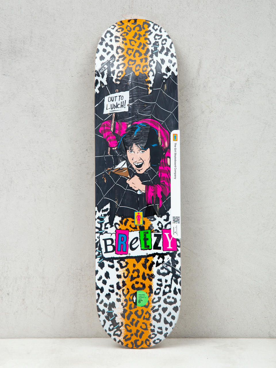 Girl Skateboard Geering Out To Lunch Gördeszka lap (black)