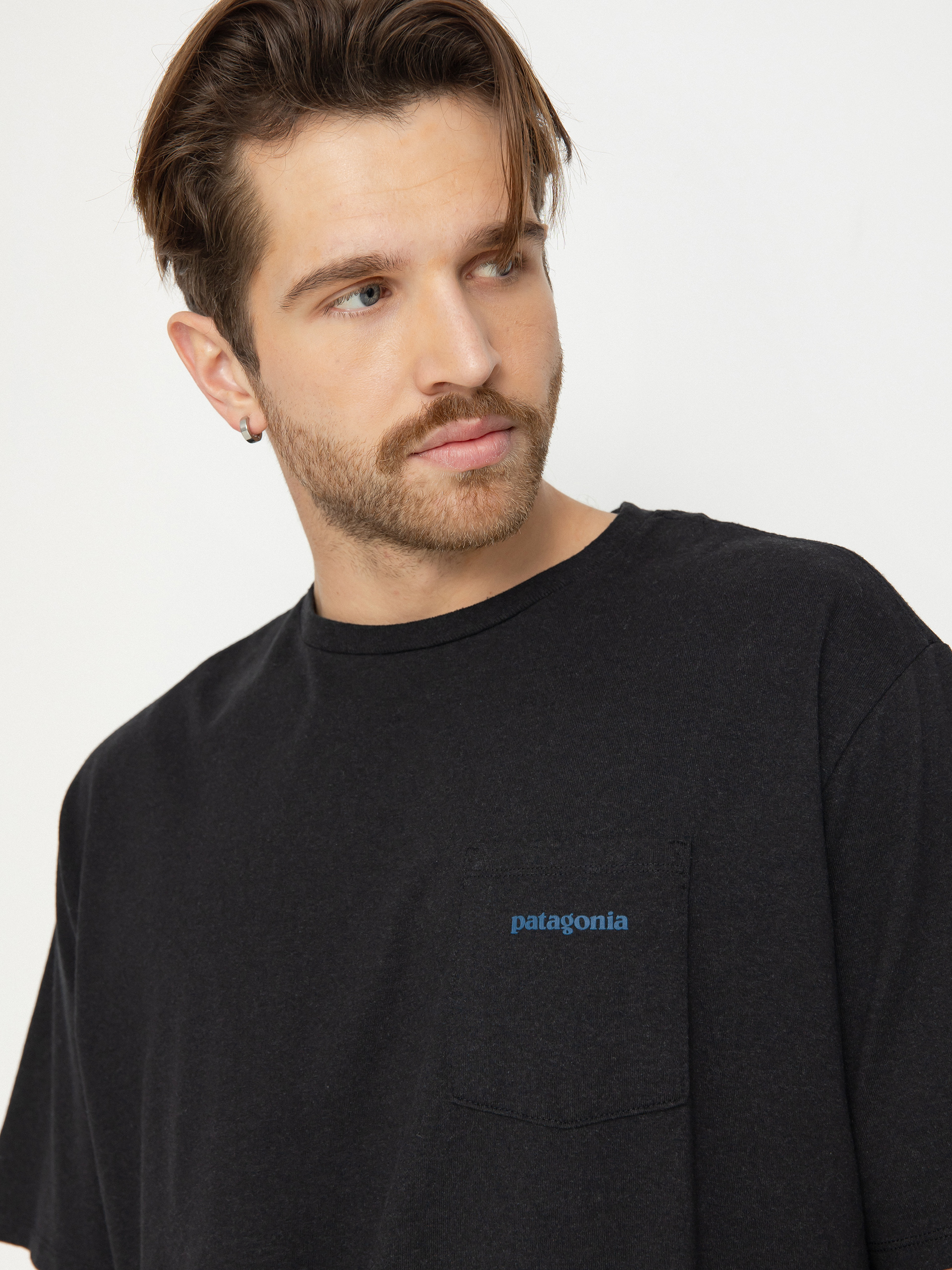 Patagonia Boardshort Logo Pocket Responsibili Póló (ink black)