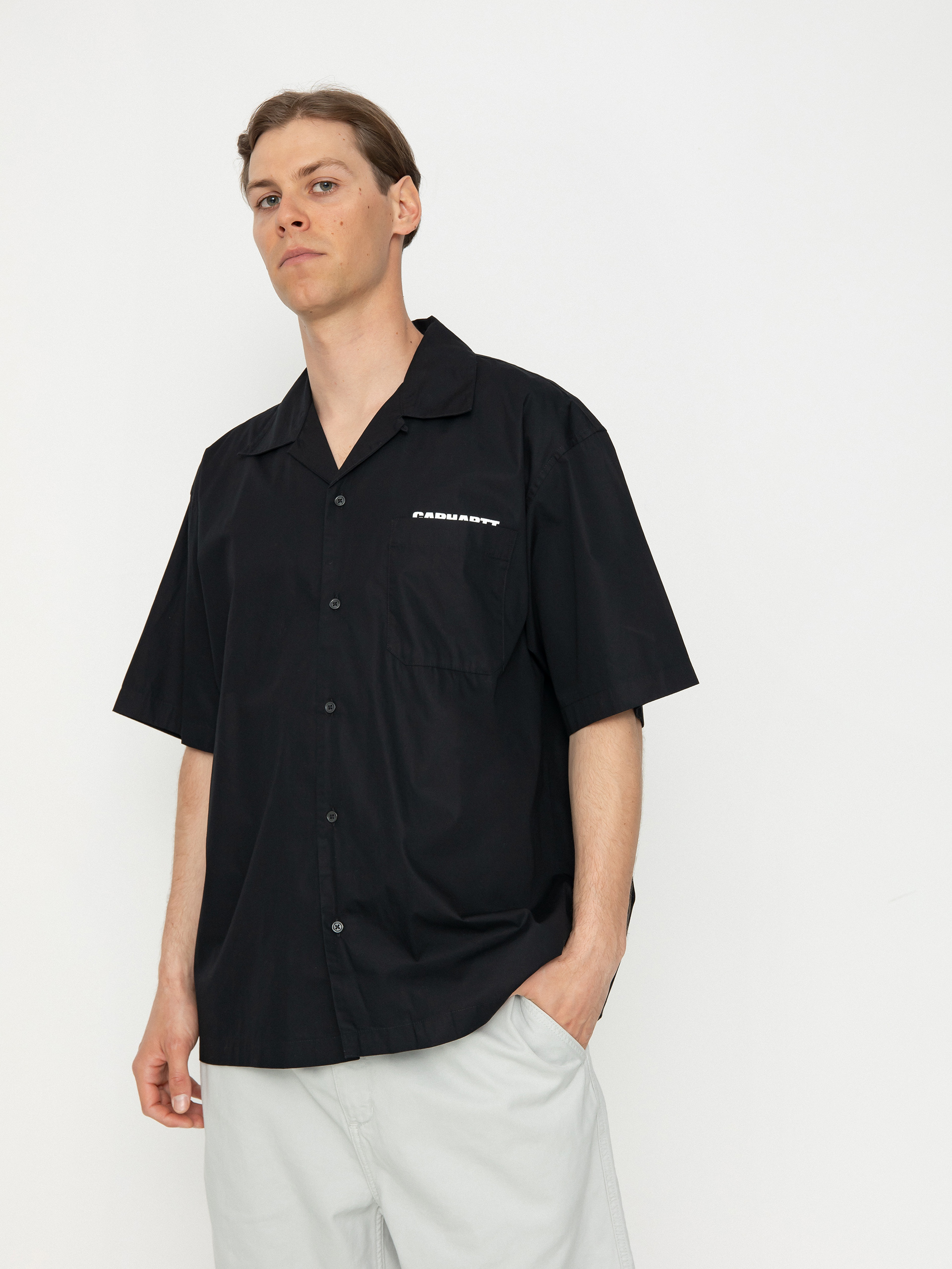 Carhartt WIP Link Script Póló (black/white)