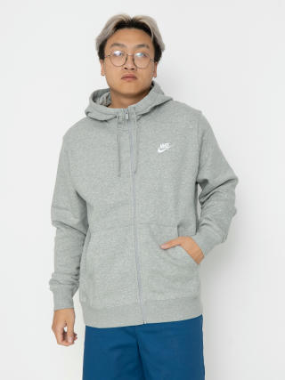 Nike SB Sportswear Club ZHD Kapucnis pulóver (dk grey heather/matte silver/white)