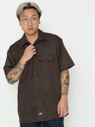 Dickies Work Shirt Ing (dark brown)