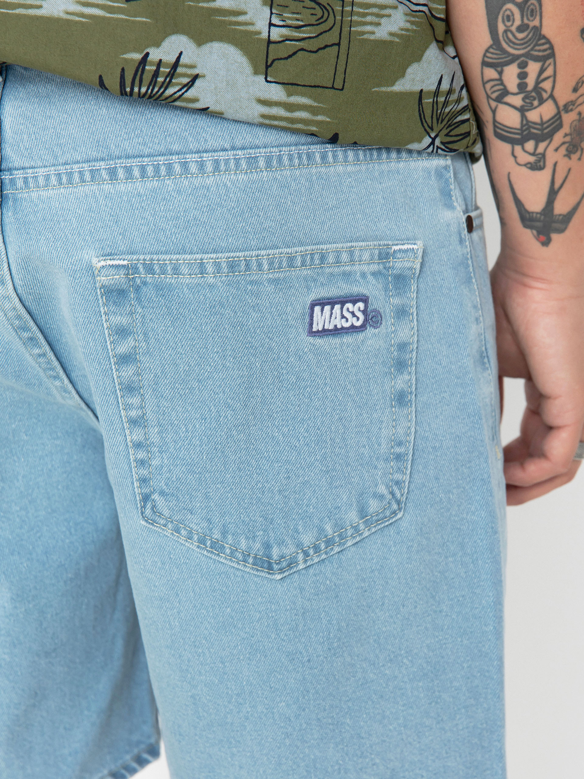 MassDnm Jeans Box Rövidnadrág (light blue)