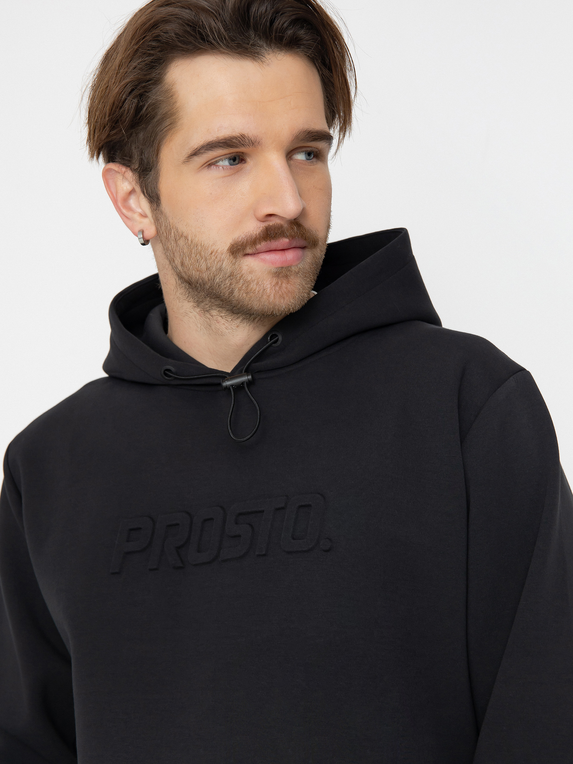 Prosto Logy HD Kapucnis pulóver (black)