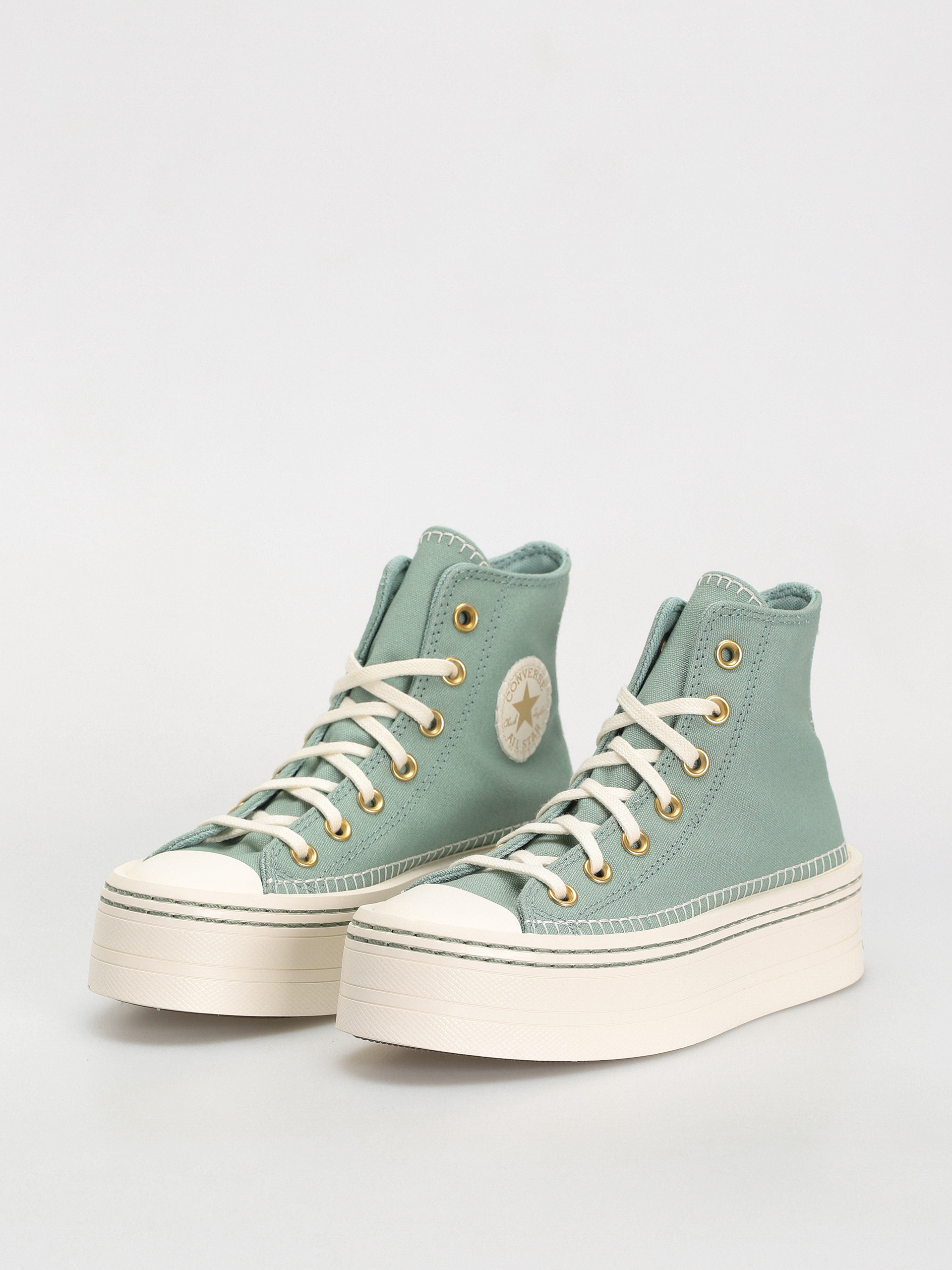 Converse Chuck Taylor All Star Modern Lift Hi Wmn Tornacipők (apple green)