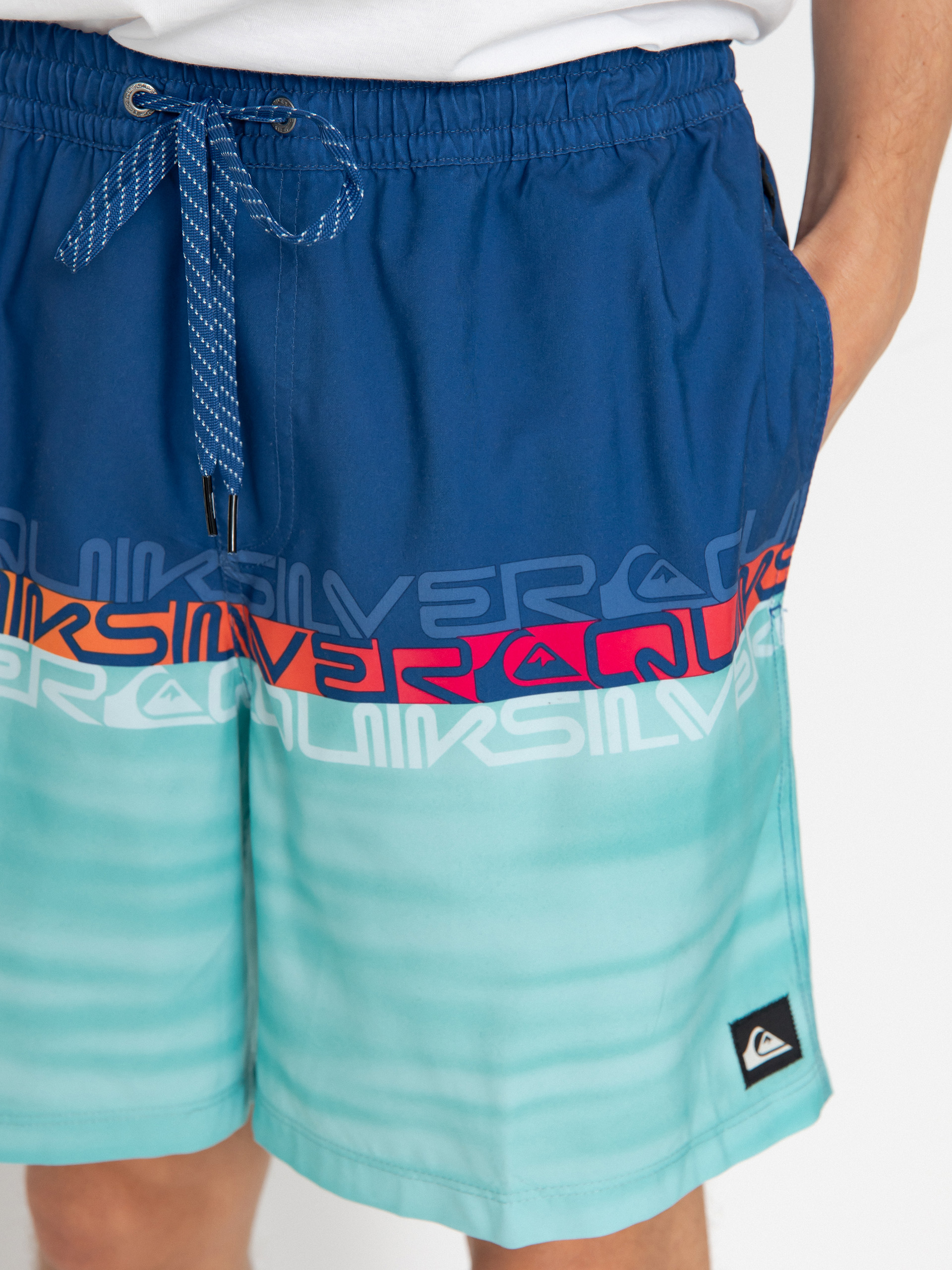 Rövidnadrág Quiksilver Everyday Wordblock Volley 17 (monaco blue)