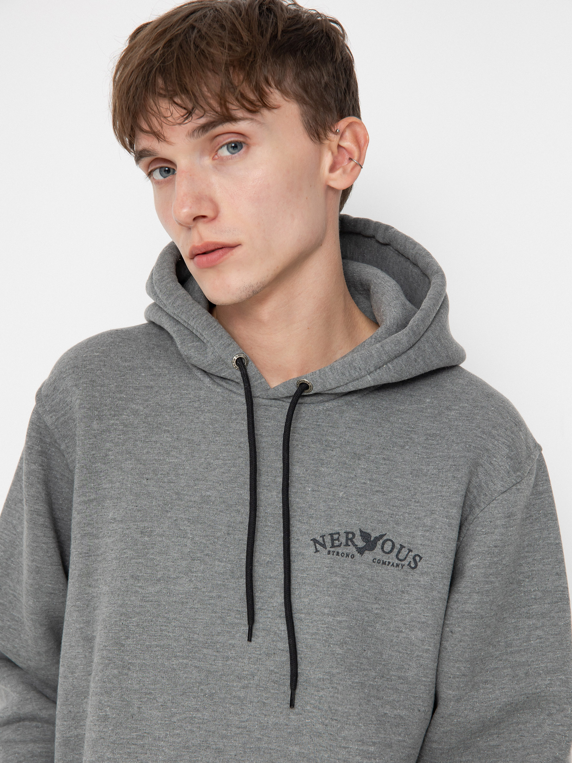 Kapucnis pulóver Nervous Small Classic Arc HD (light heather)