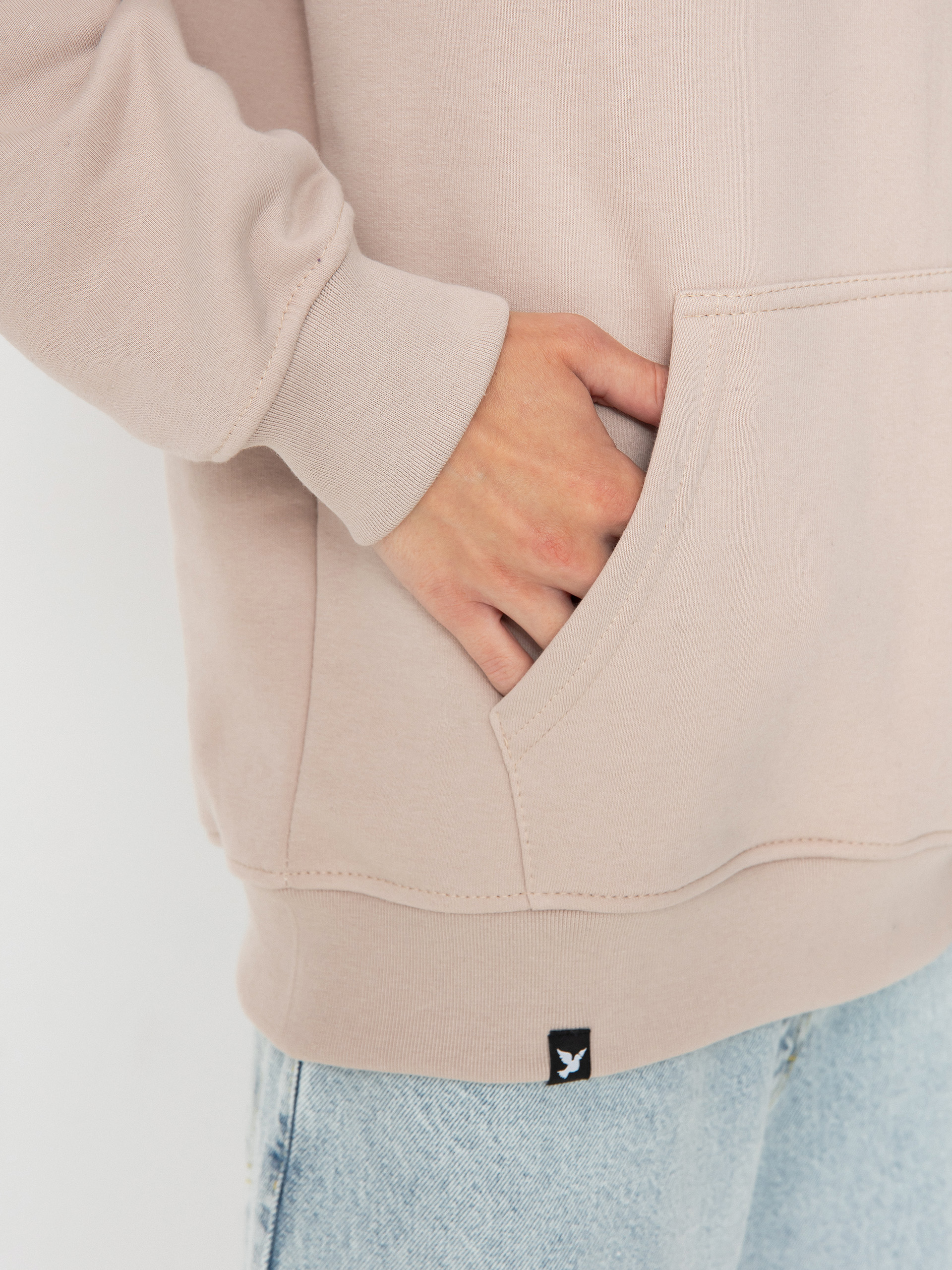 Kapucnis pulóver Nervous Classic 3D HD (beige)