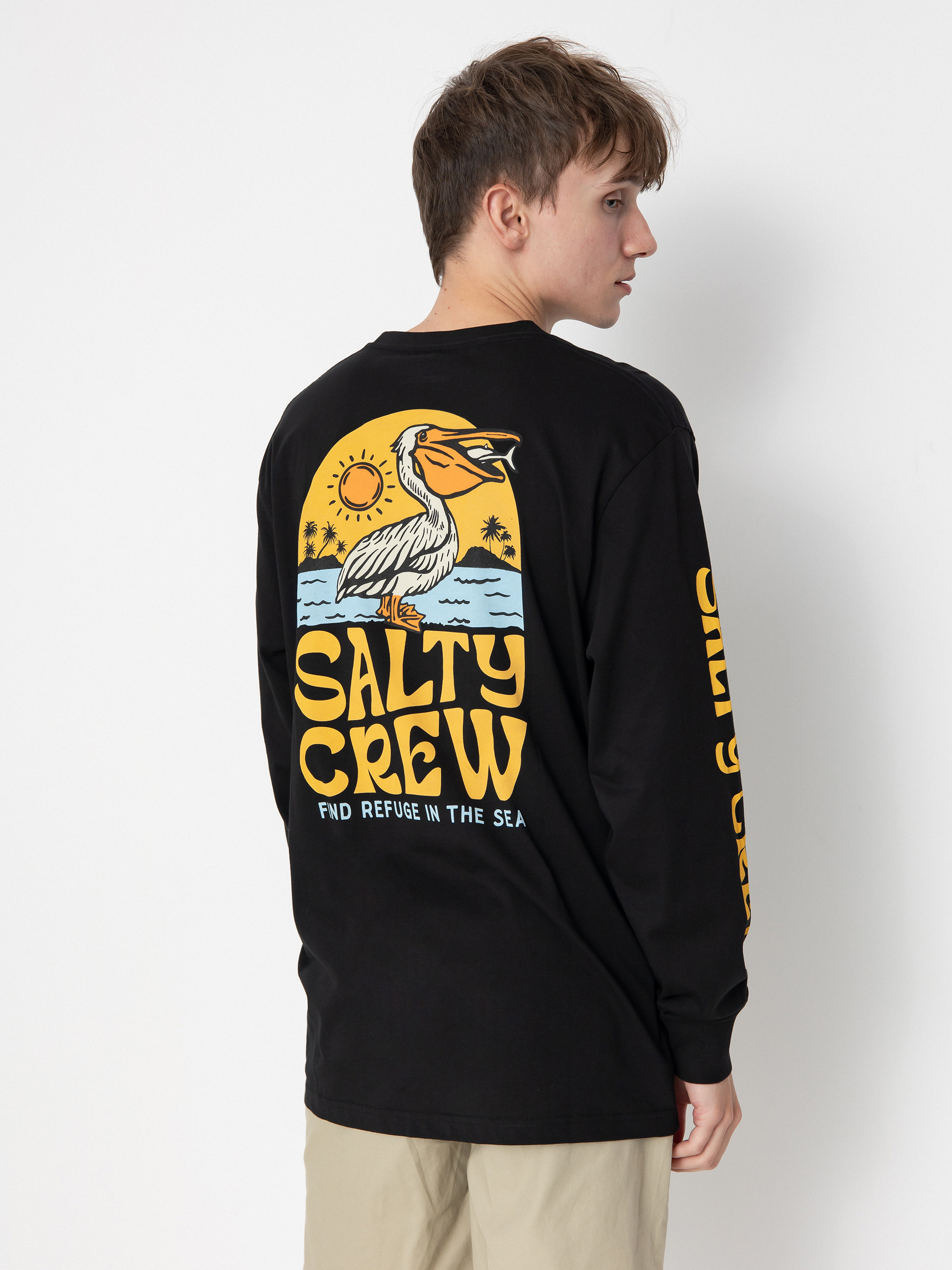 Hosszú ujjú felső Salty Crew Seaside Standard (black)