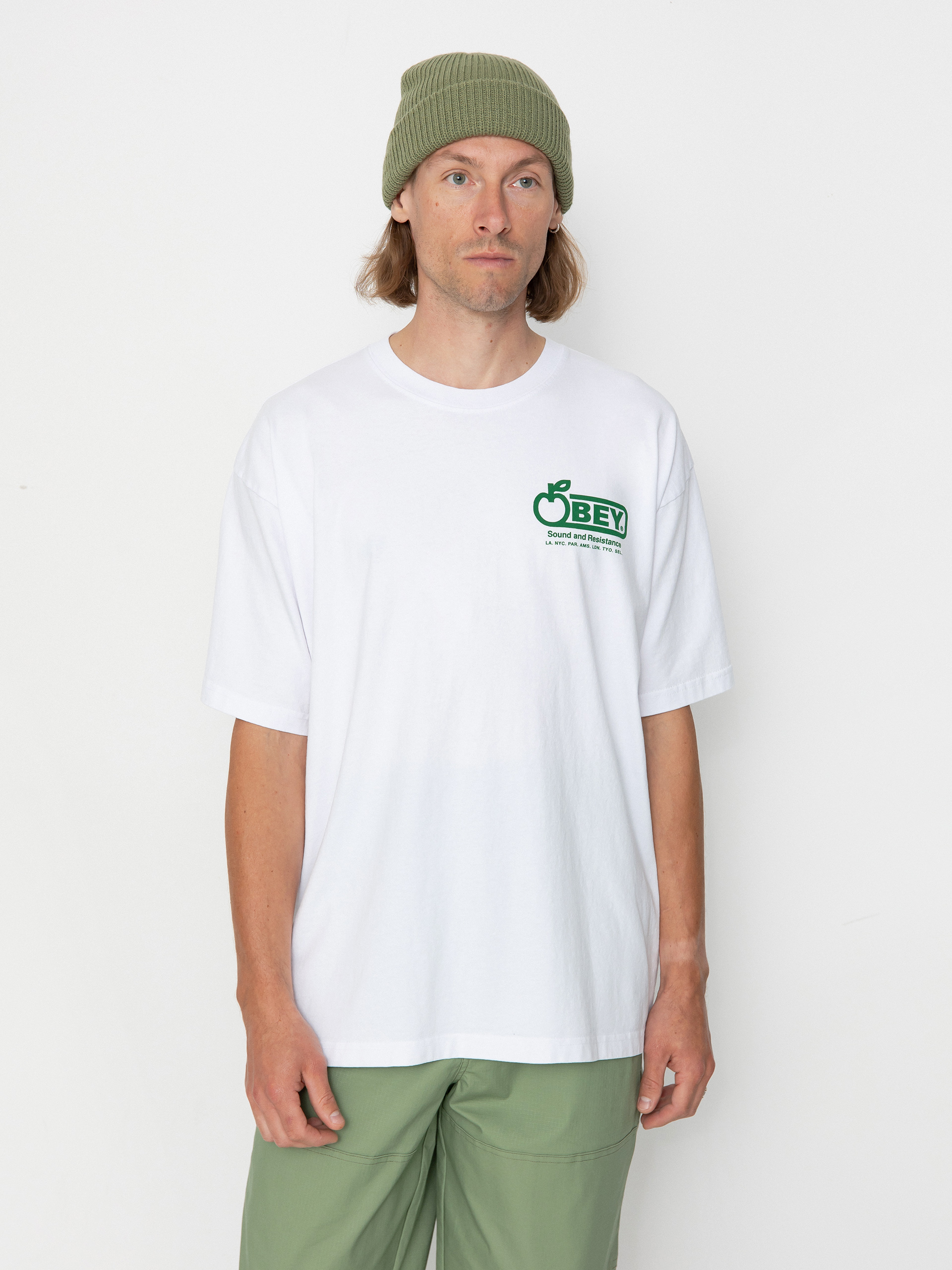 Póló OBEY Sound & Resistance (white)