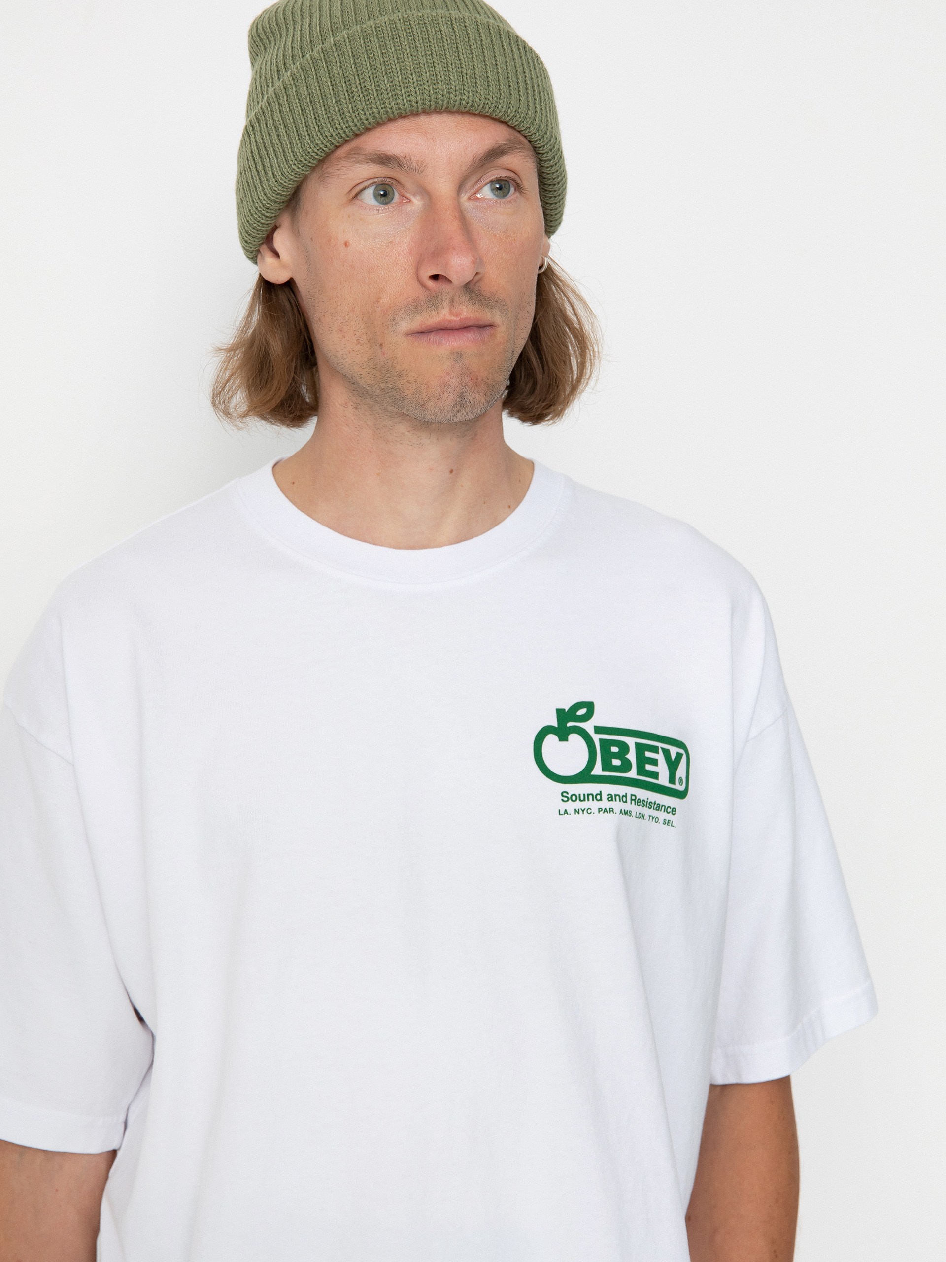 Póló OBEY Sound & Resistance (white)