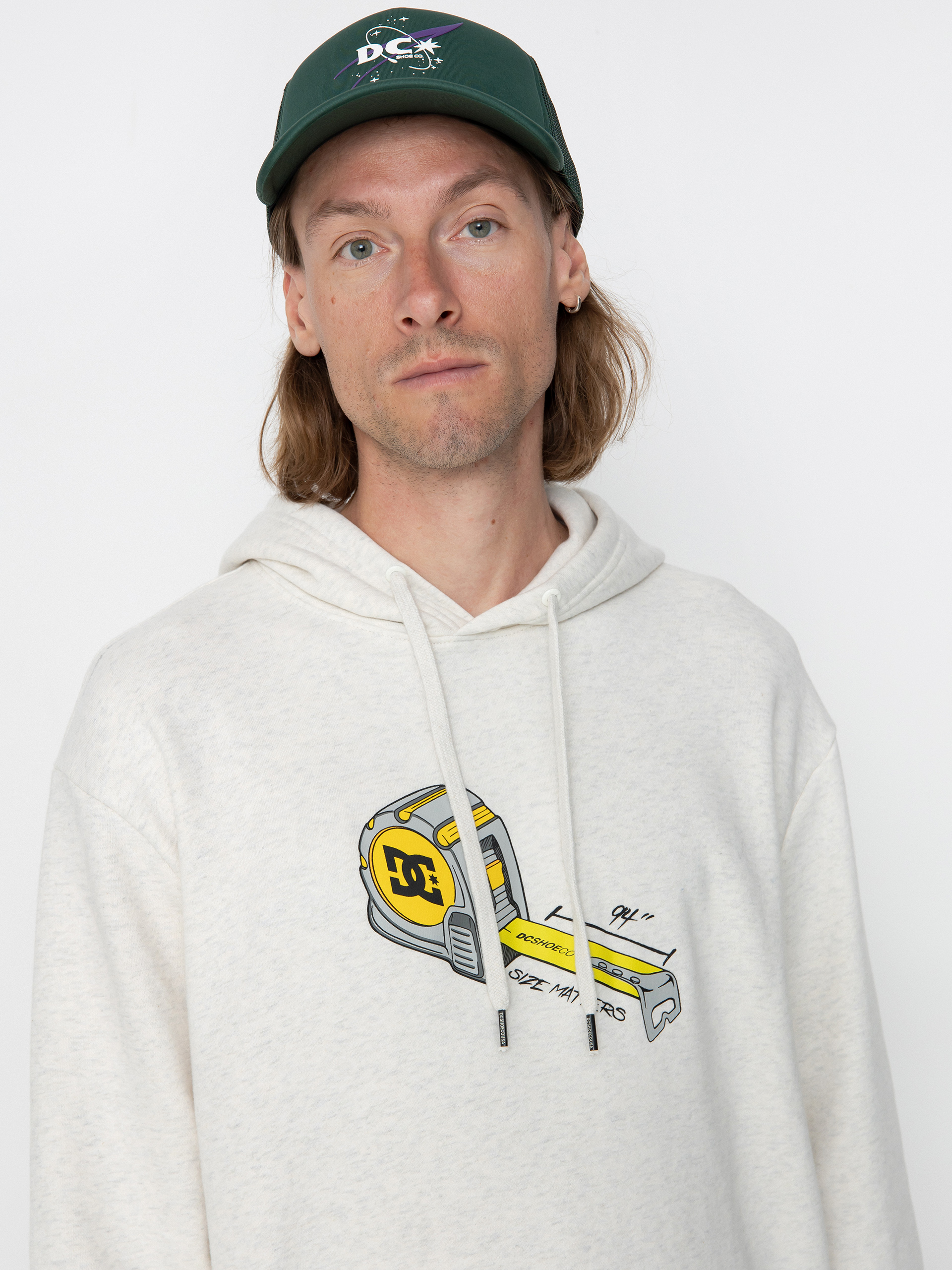 Kapucnis pulóver DC Size Matters HD (snow heather)