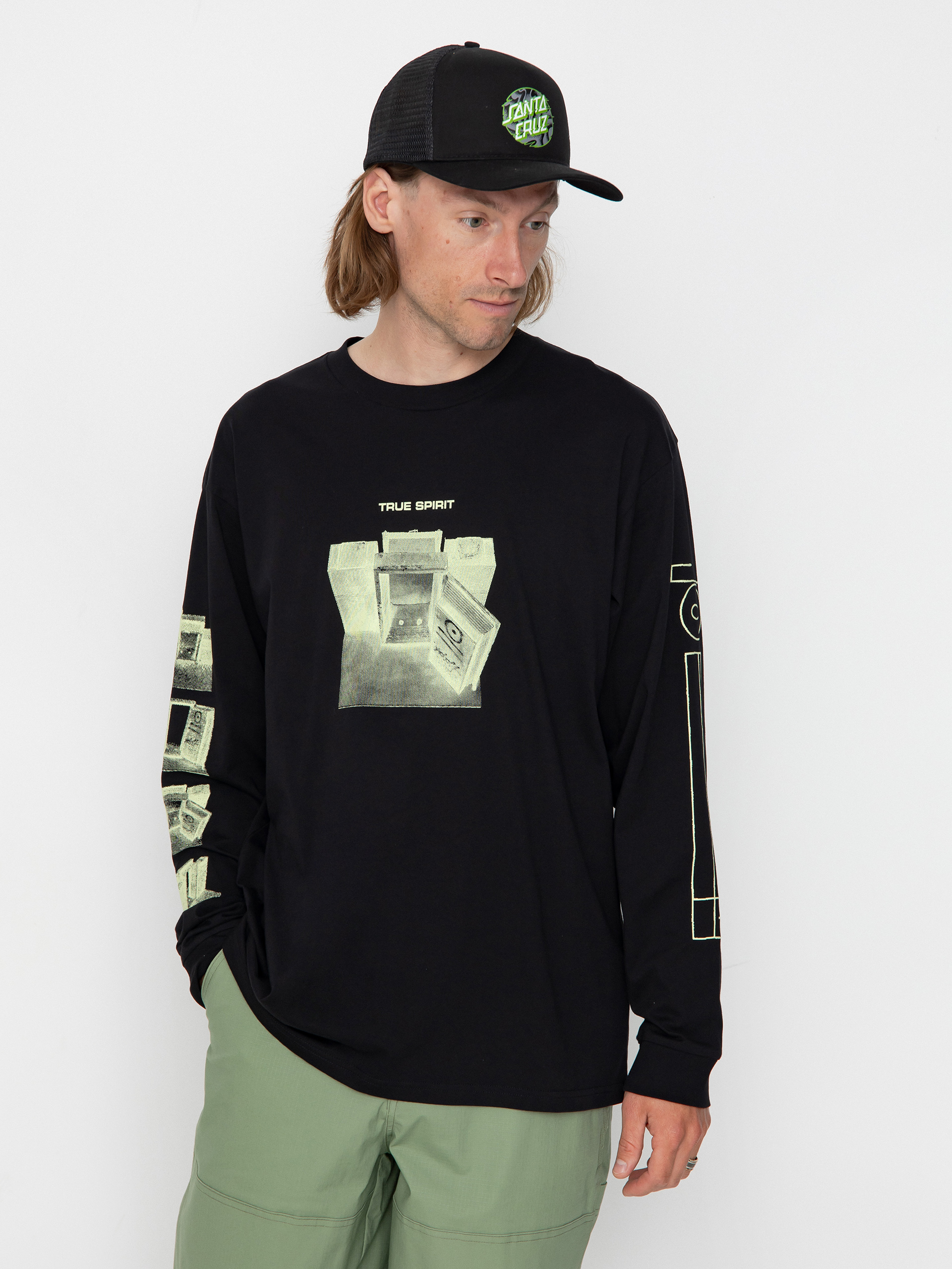 Carhartt WIP X TRESOR True Spirit Hosszú ujjú felső (black/glow green)