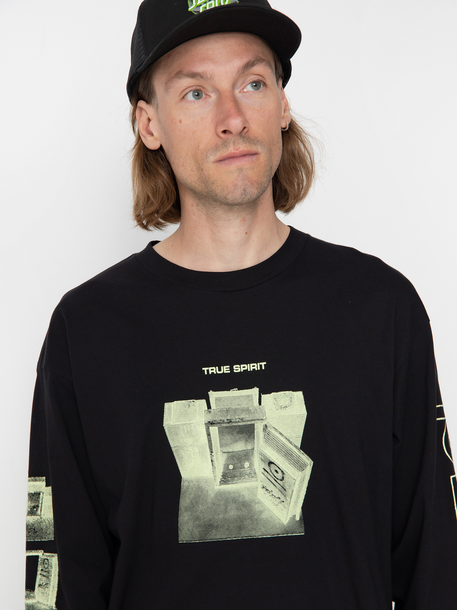 Carhartt WIP X TRESOR True Spirit Hosszú ujjú felső (black/glow green)