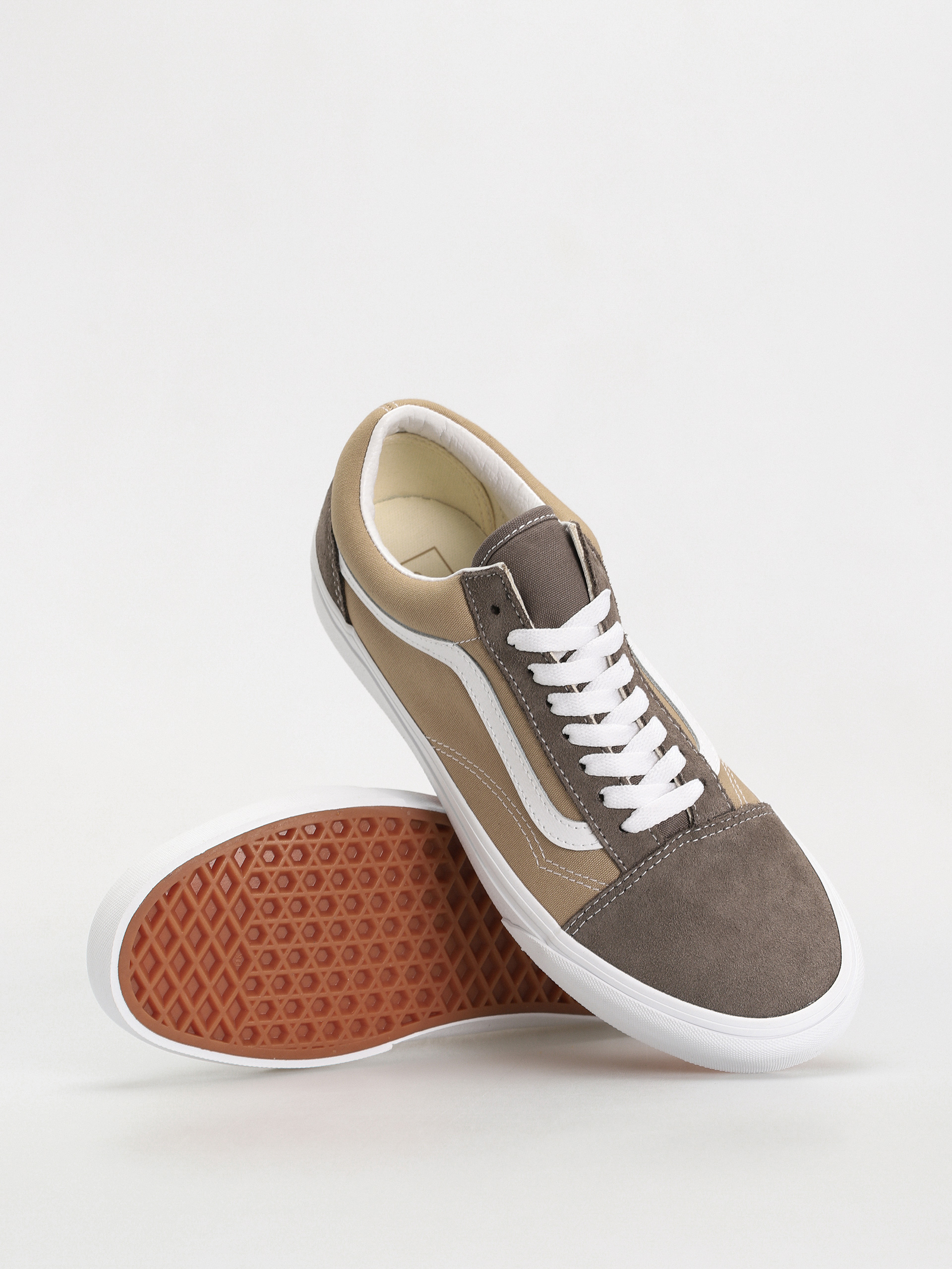 Cipők Vans Old Skool (canvas/suede block brown)