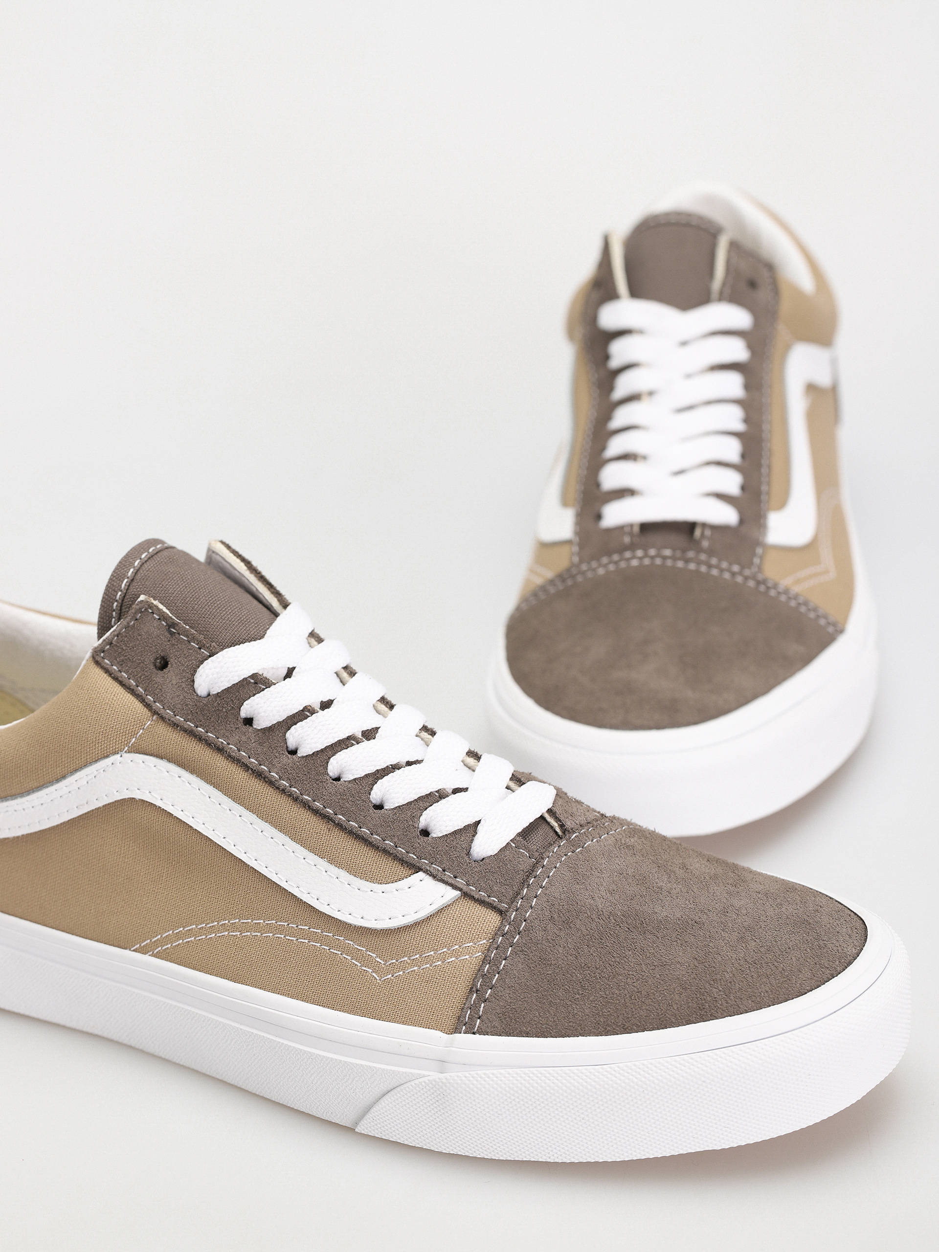 Cipők Vans Old Skool (canvas/suede block brown)