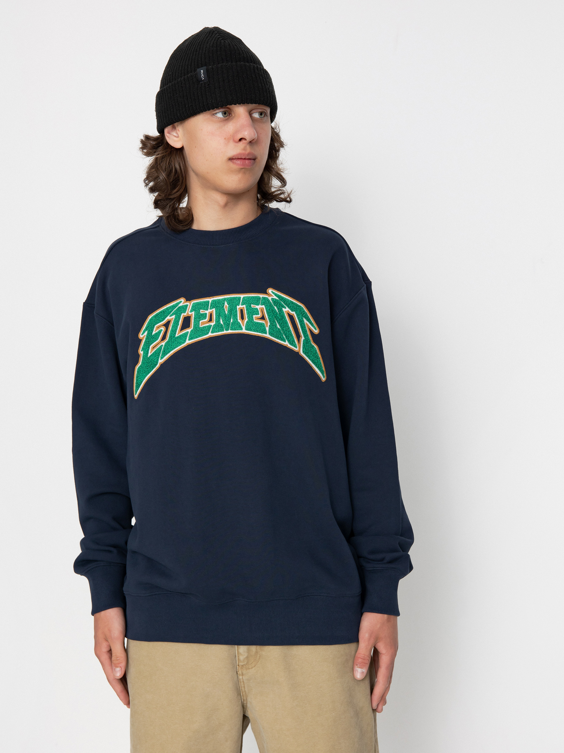 Element Flash Logo Crew Pulóver (eclipse navy)