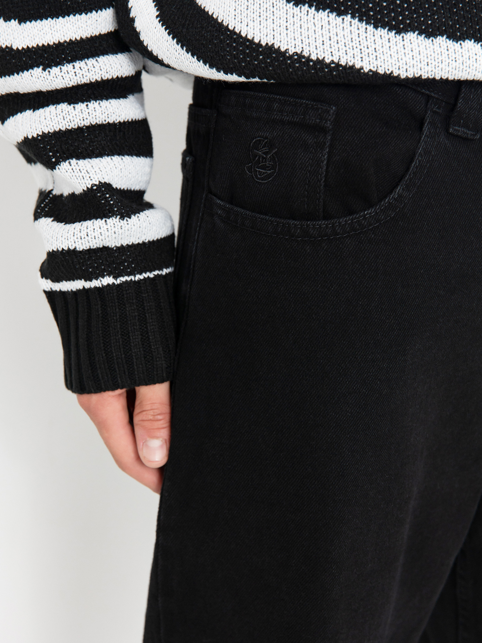 Polar Skate 93! Denim Kisnadrág (pitch black)