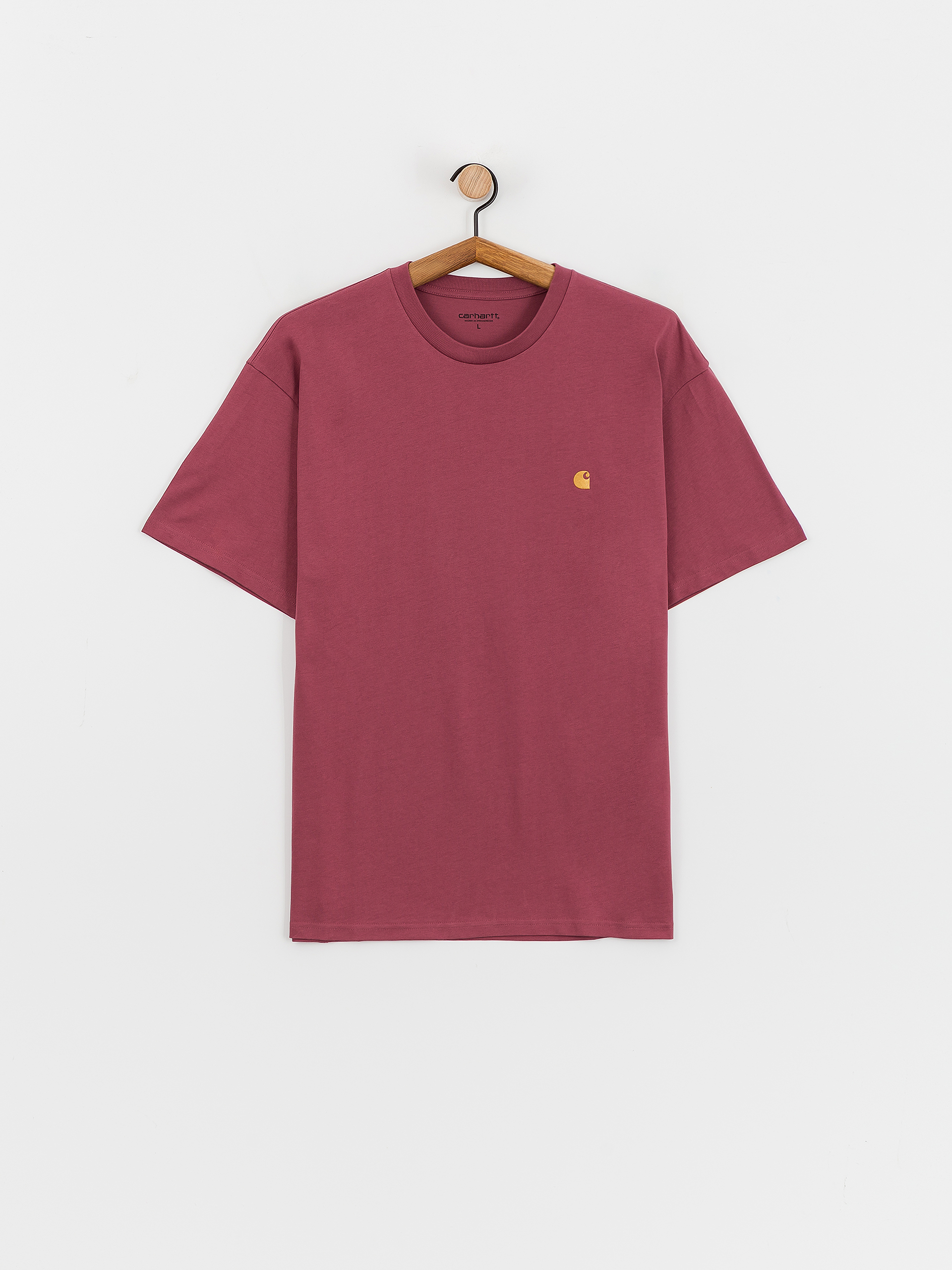 Carhartt WIP Chase Póló (dusty fuchsia/gold)