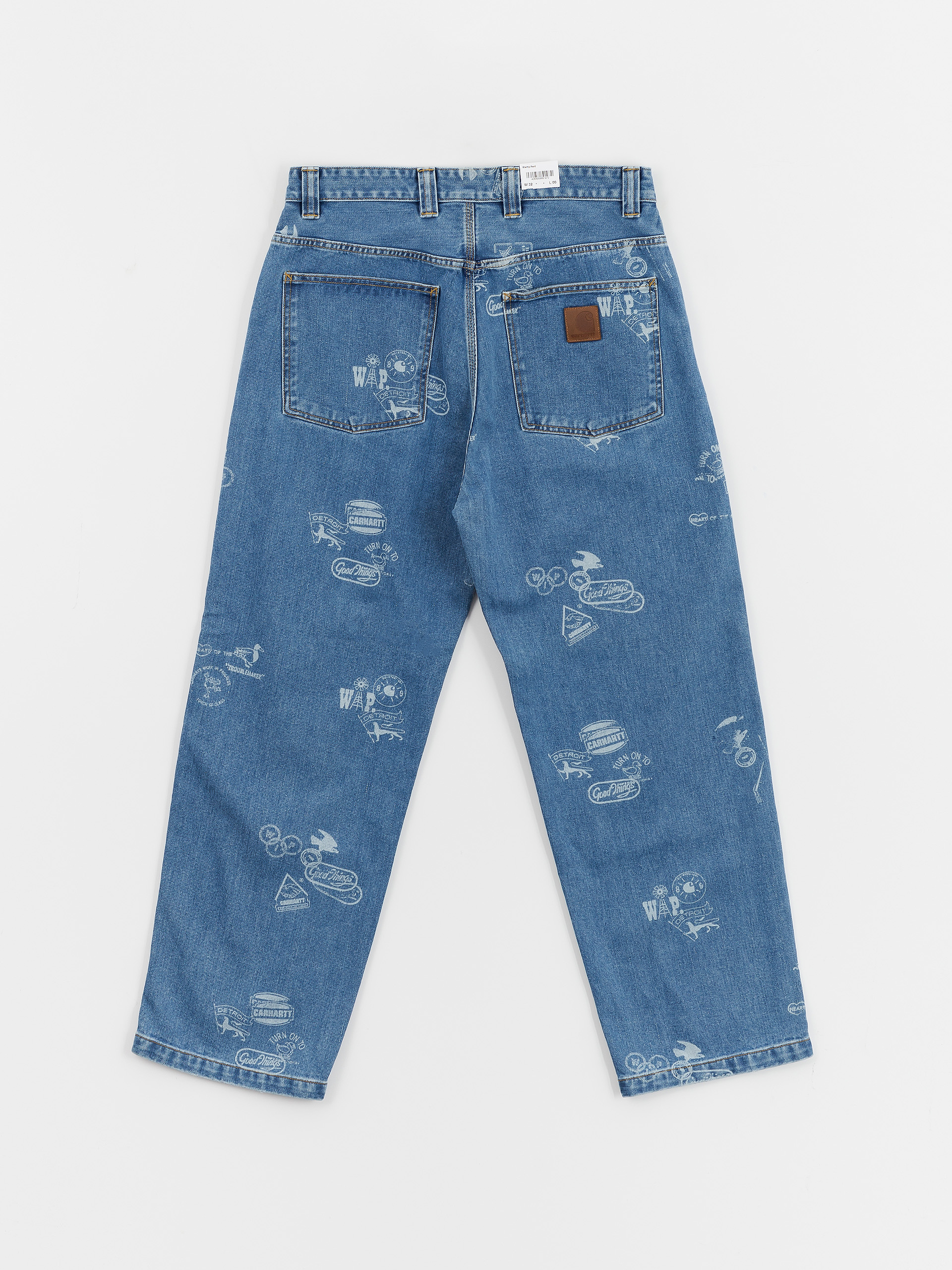 Carhartt WIP Stamp Kisnadrág (stamp print/blue)