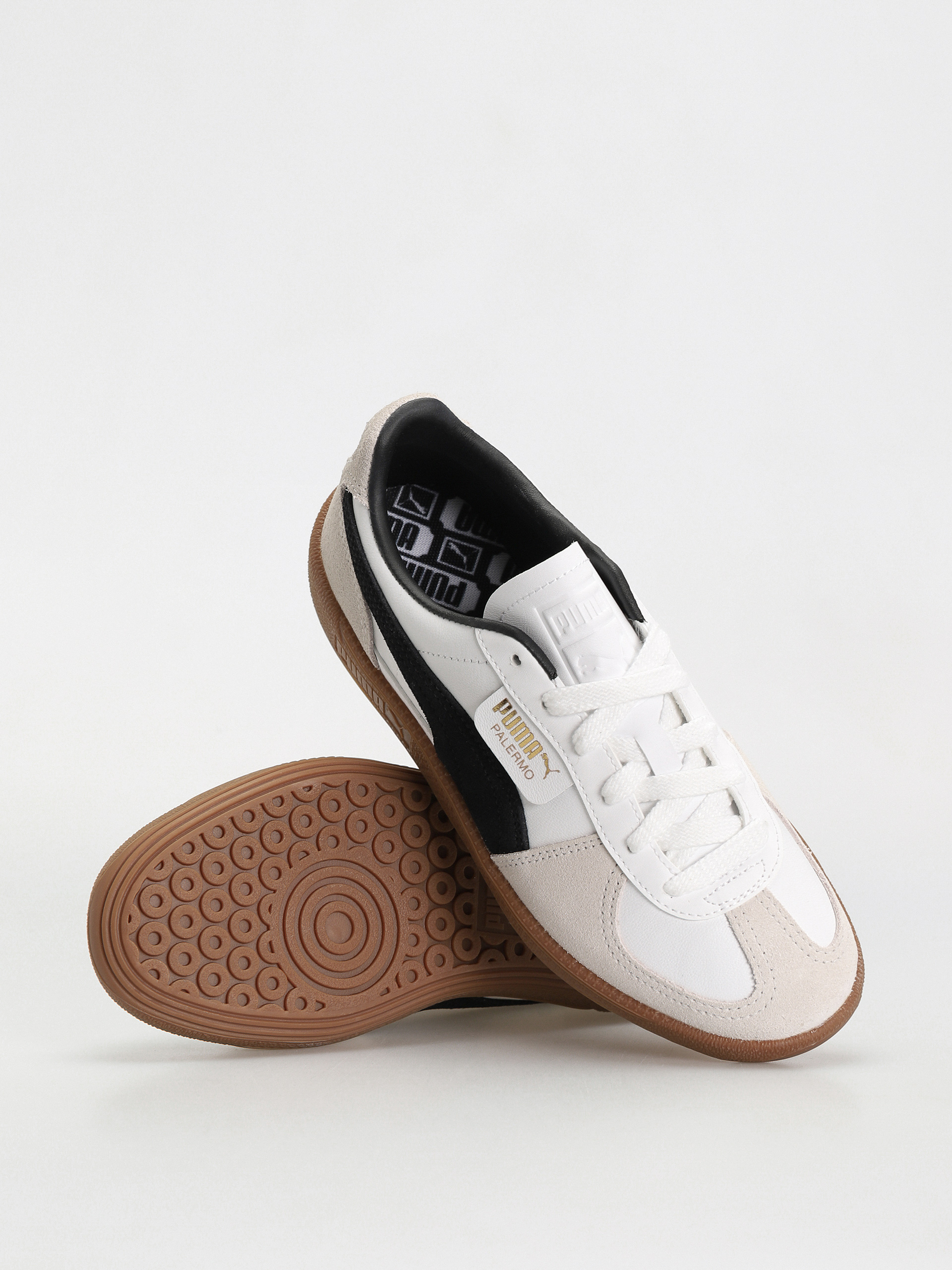 Puma Palermo Leather Cipők (puma white vapor gray gum)