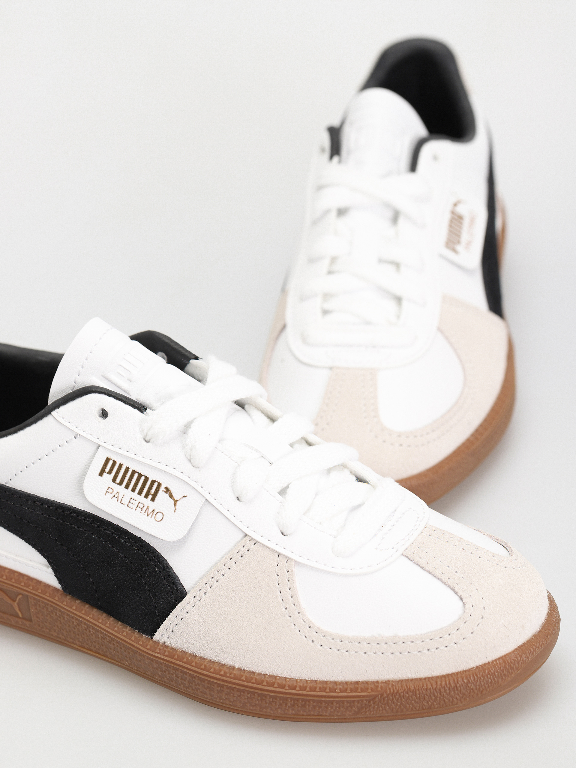 Puma Palermo Leather Cipők (puma white vapor gray gum)