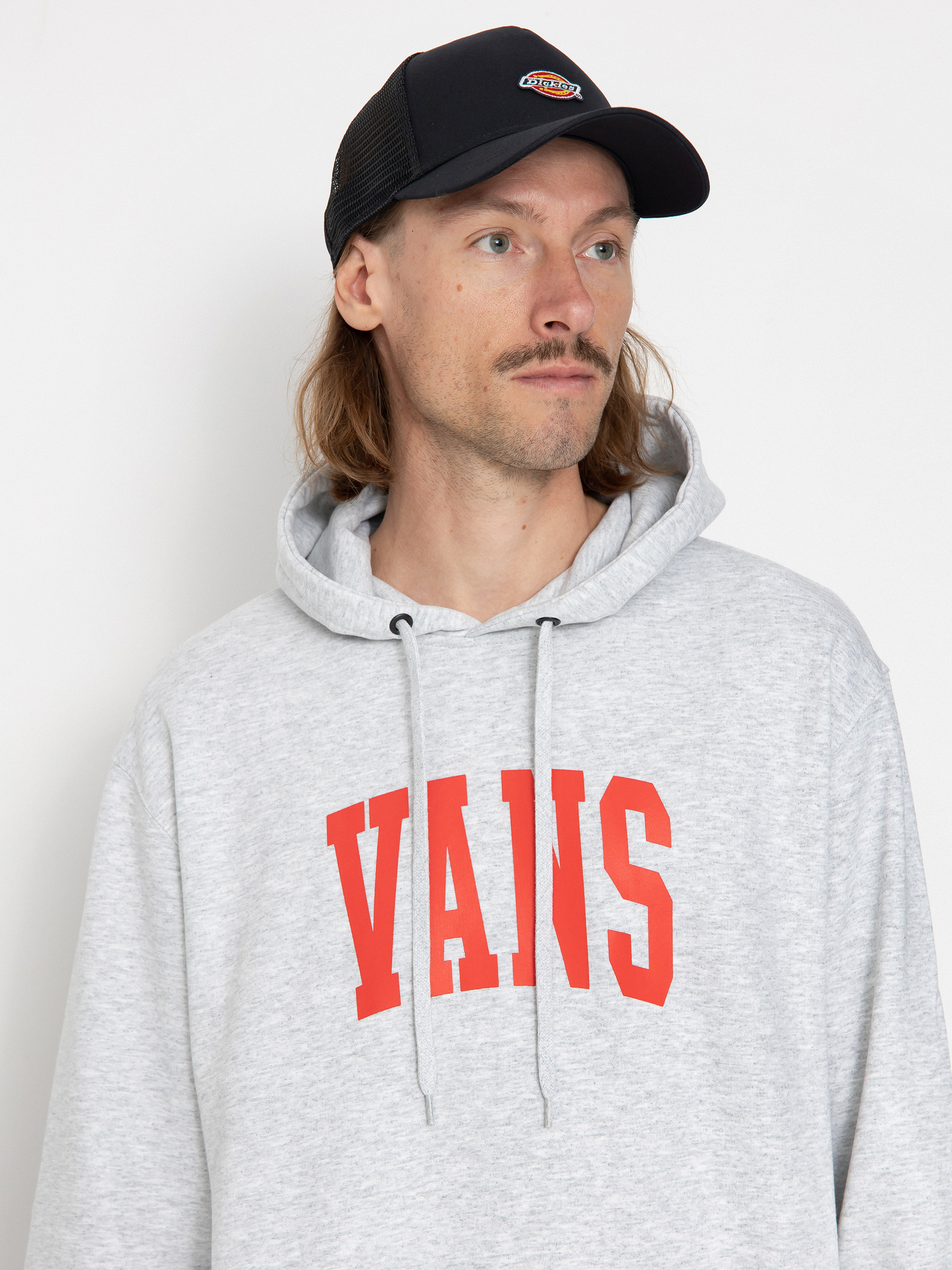 Vans Arched HD Kapucnis pulóver (light grey heather)
