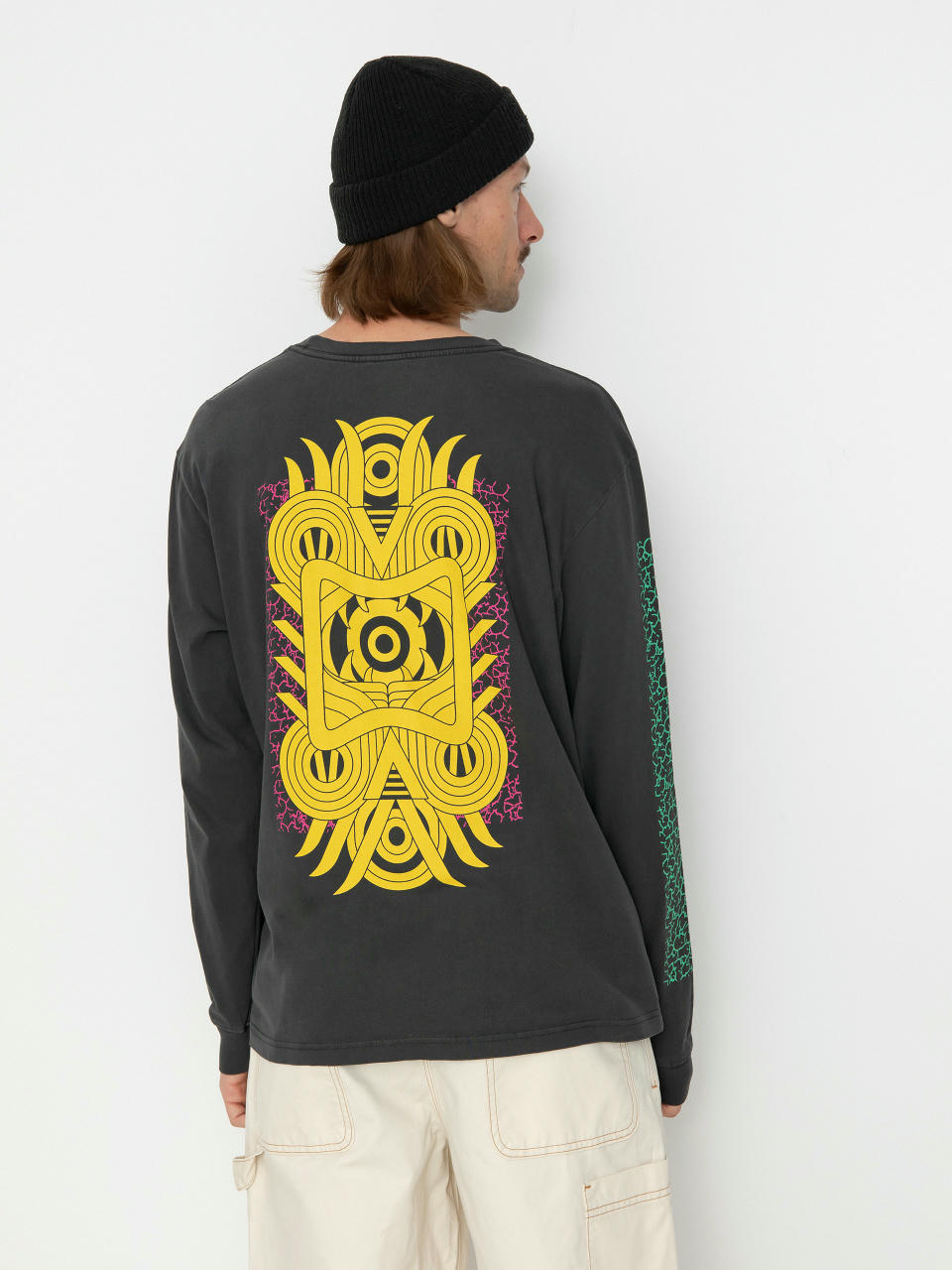 Hosszú ujjú felső RVCA Redondo Totem (black)