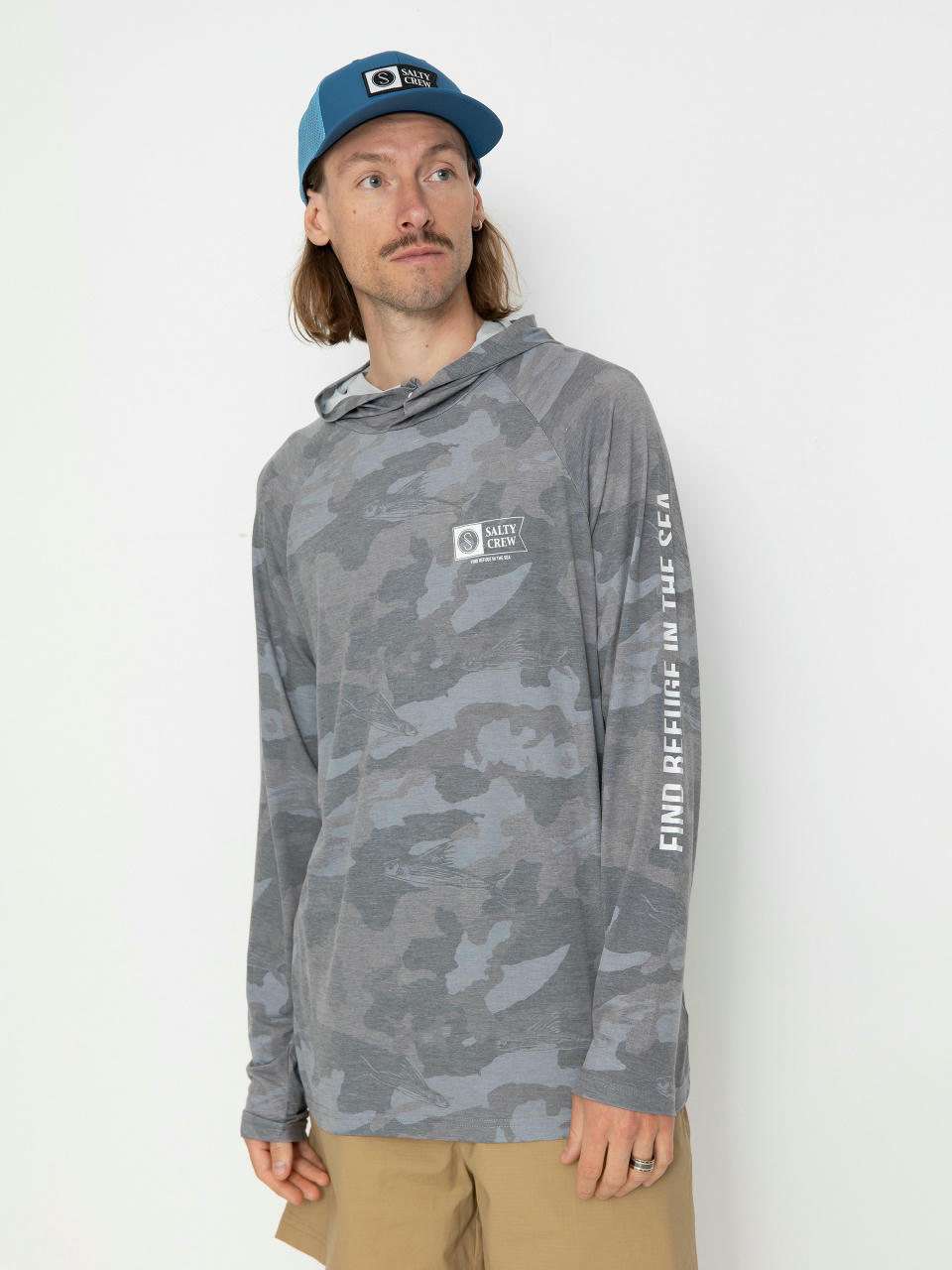 Salty Crew Mariner HD Kapucnis pulóver (black camo)