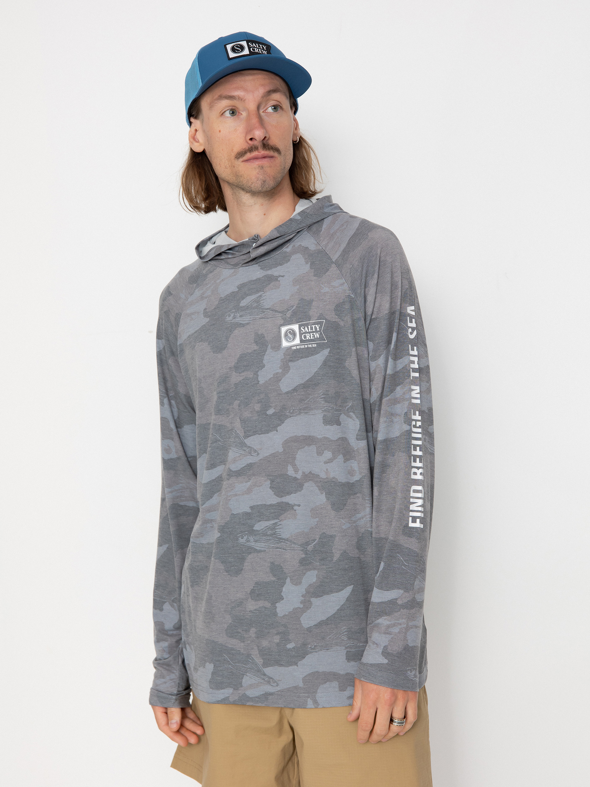 Salty Crew Mariner HD Kapucnis pulóver (black camo)