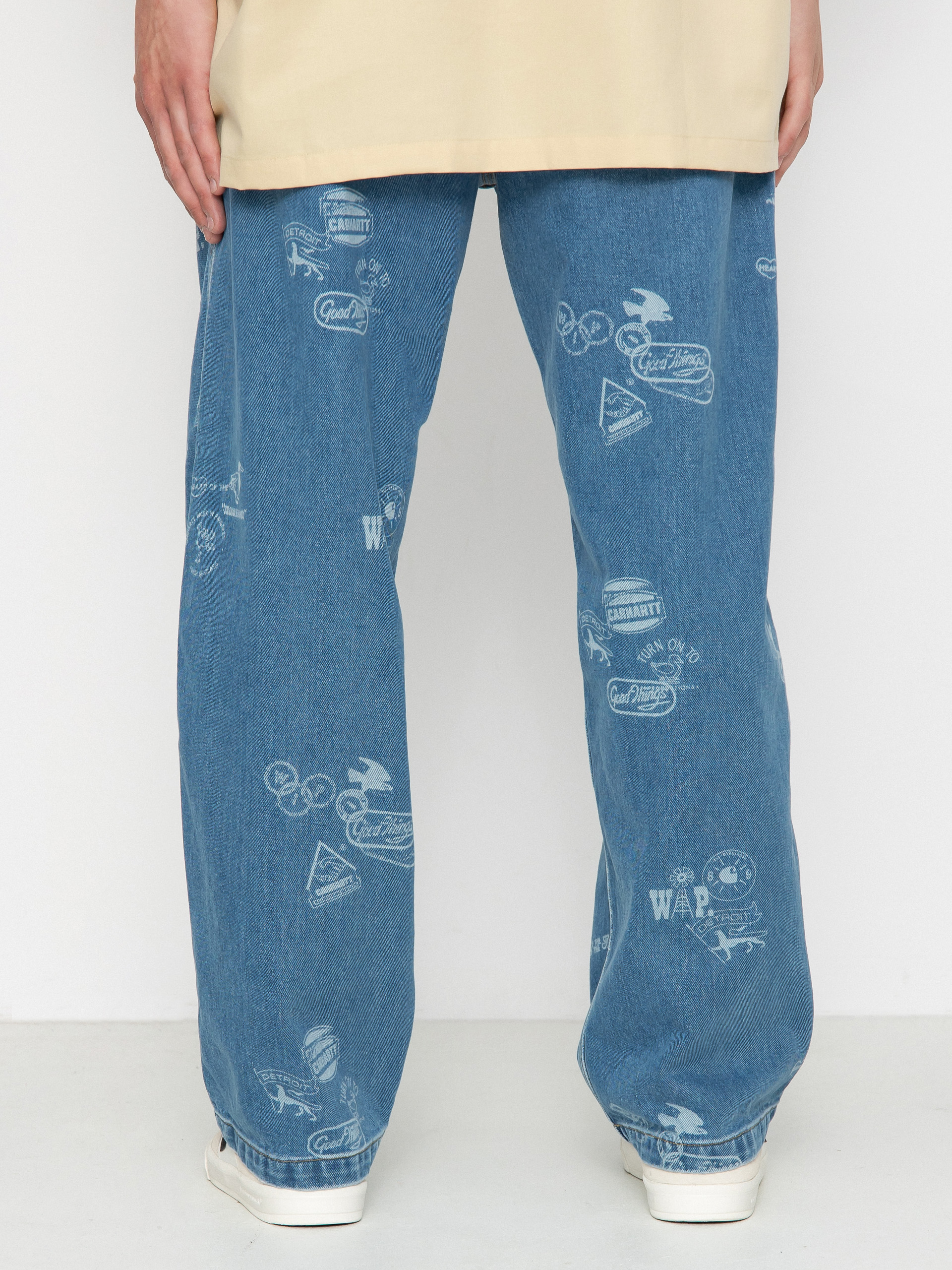 Carhartt WIP Stamp Kisnadrág (stamp print/blue)