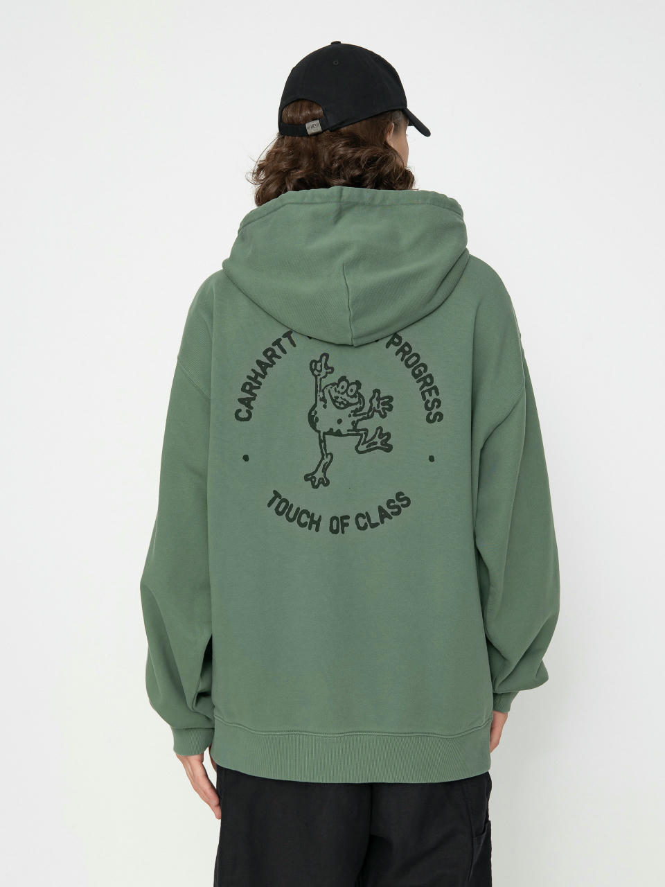 Carhartt WIP Stamp HD Kapucnis pulóver (duck green/black)