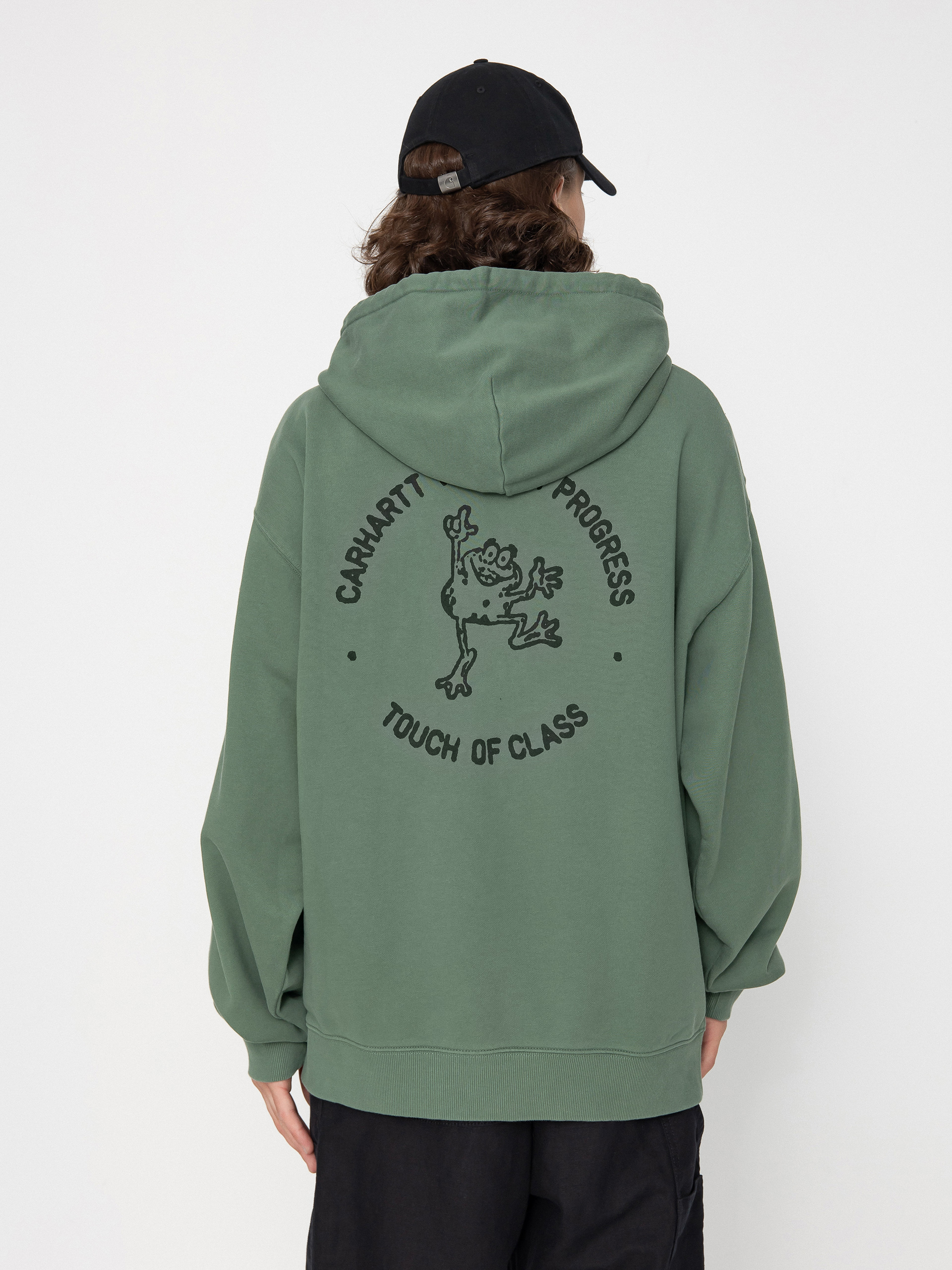 Carhartt WIP Stamp HD Kapucnis pulóver (duck green/black)