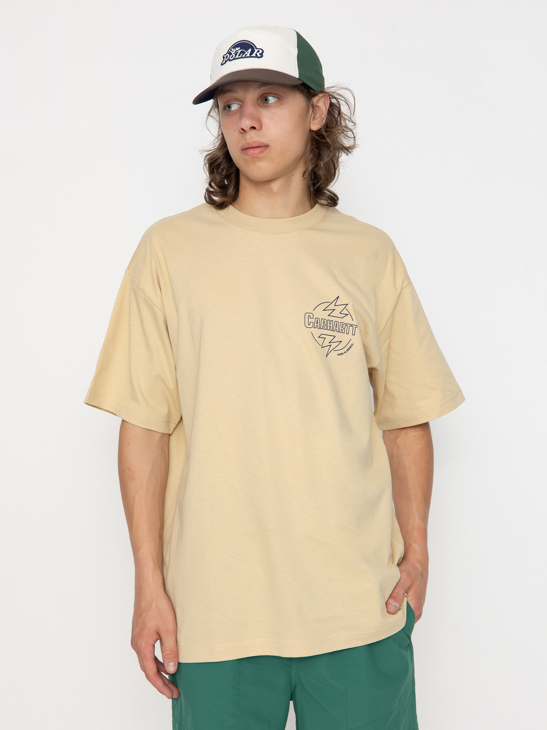 Carhartt WIP Ablaze Póló (cornsilk/air force blue)