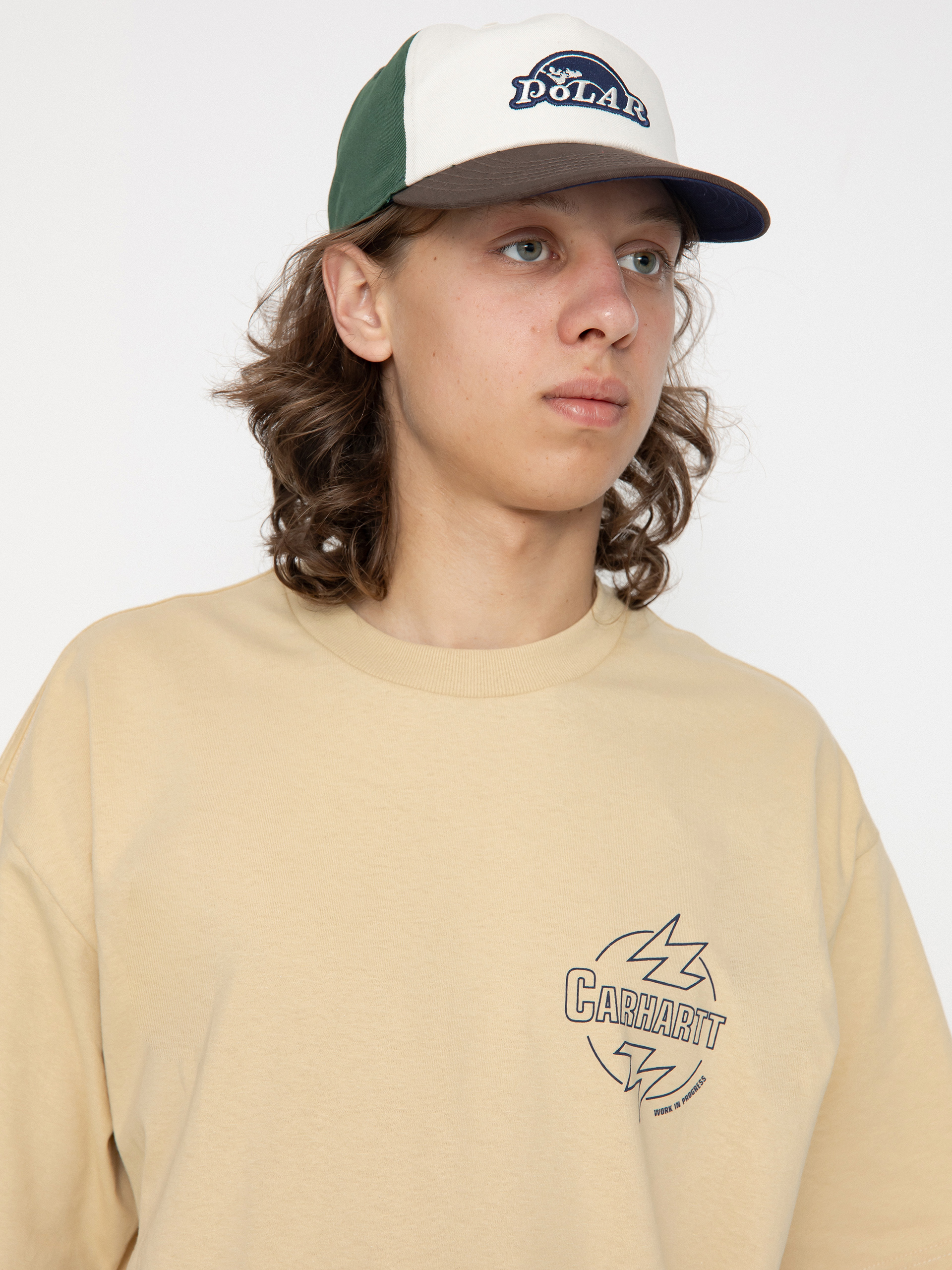 Carhartt WIP Ablaze Póló (cornsilk/air force blue)