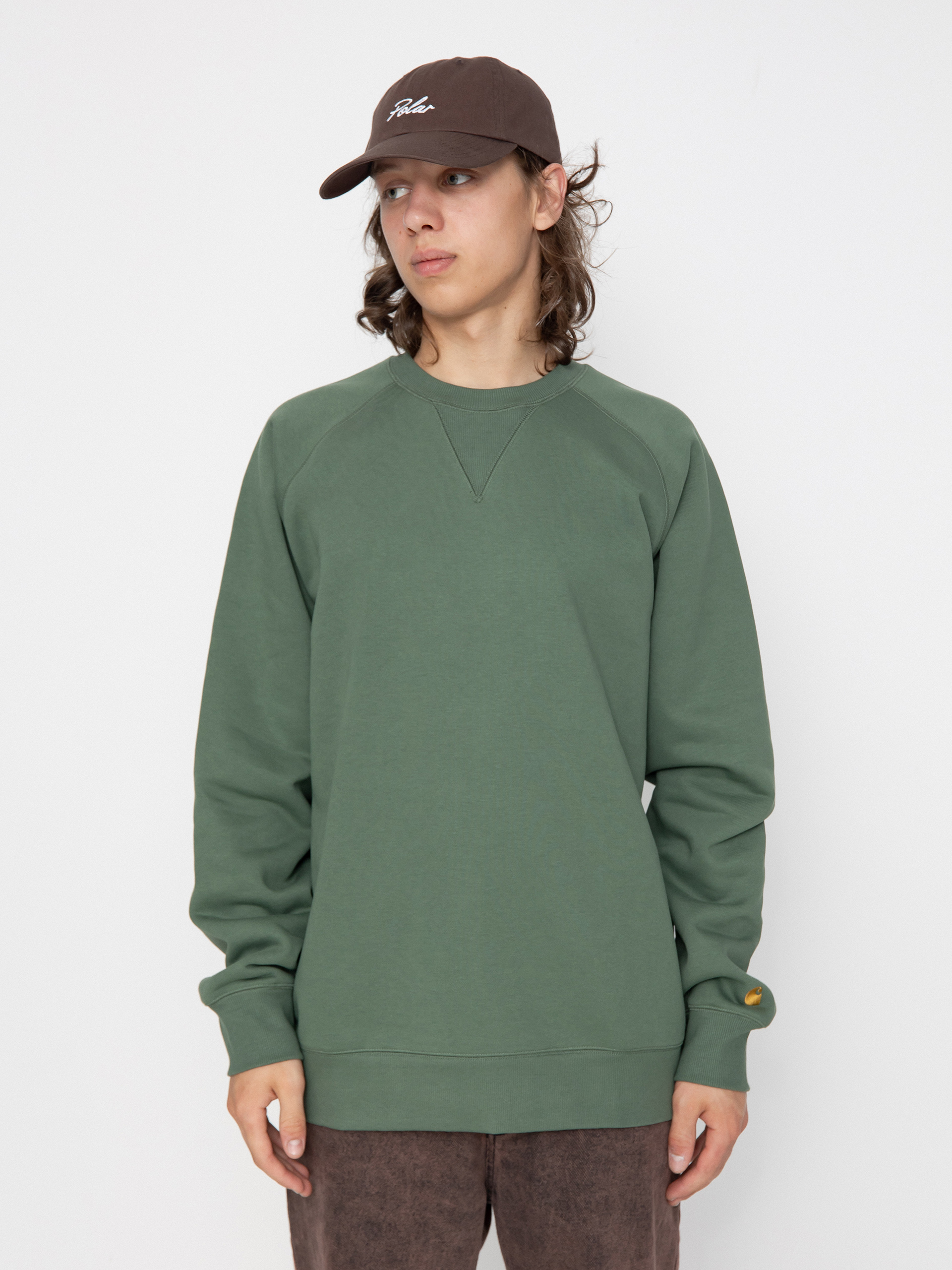 Carhartt WIP Chase Pulóver (duck green/gold)