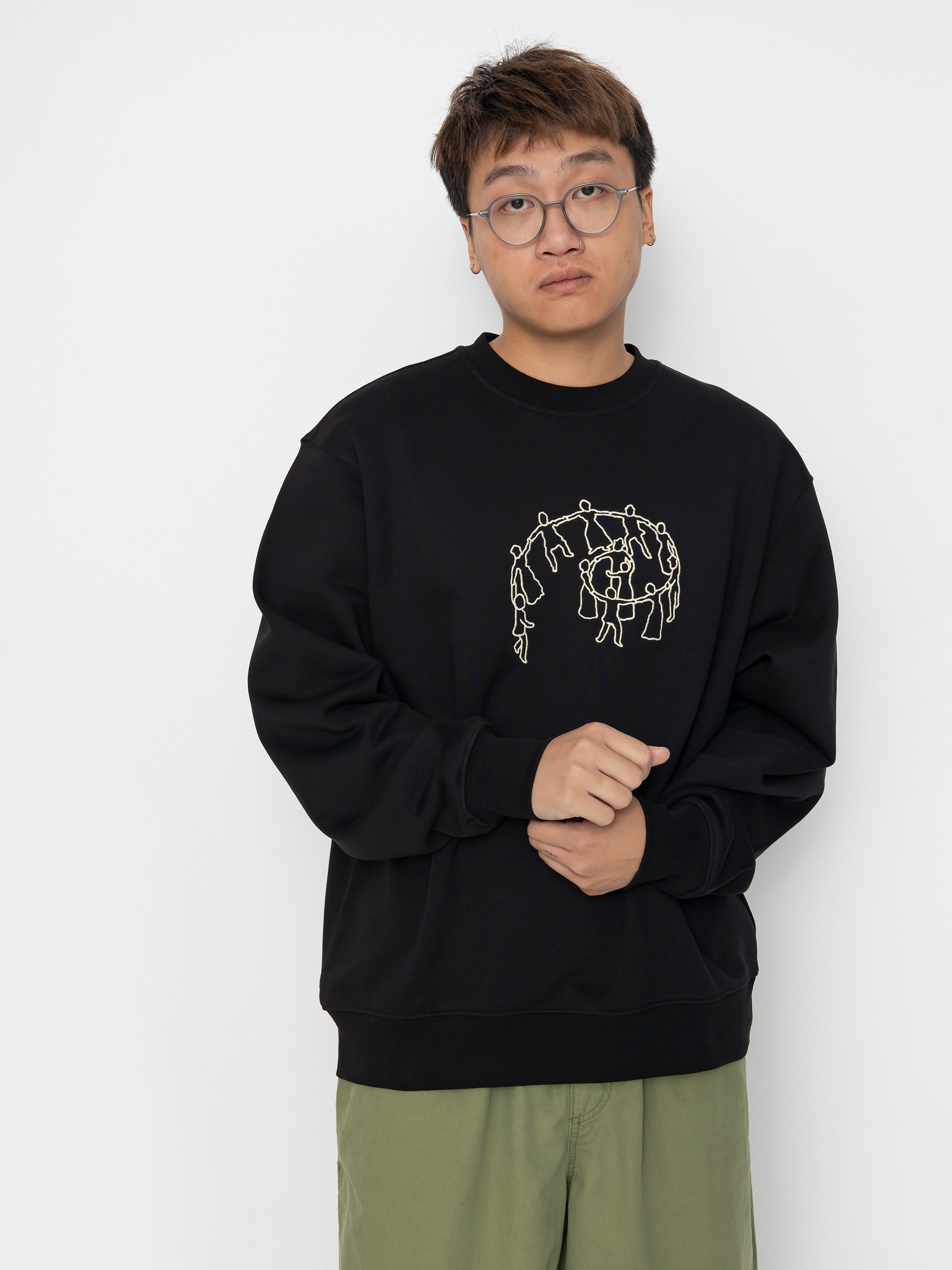 Kapucnis pulóver Vans Skate Hold Hands HD (black)