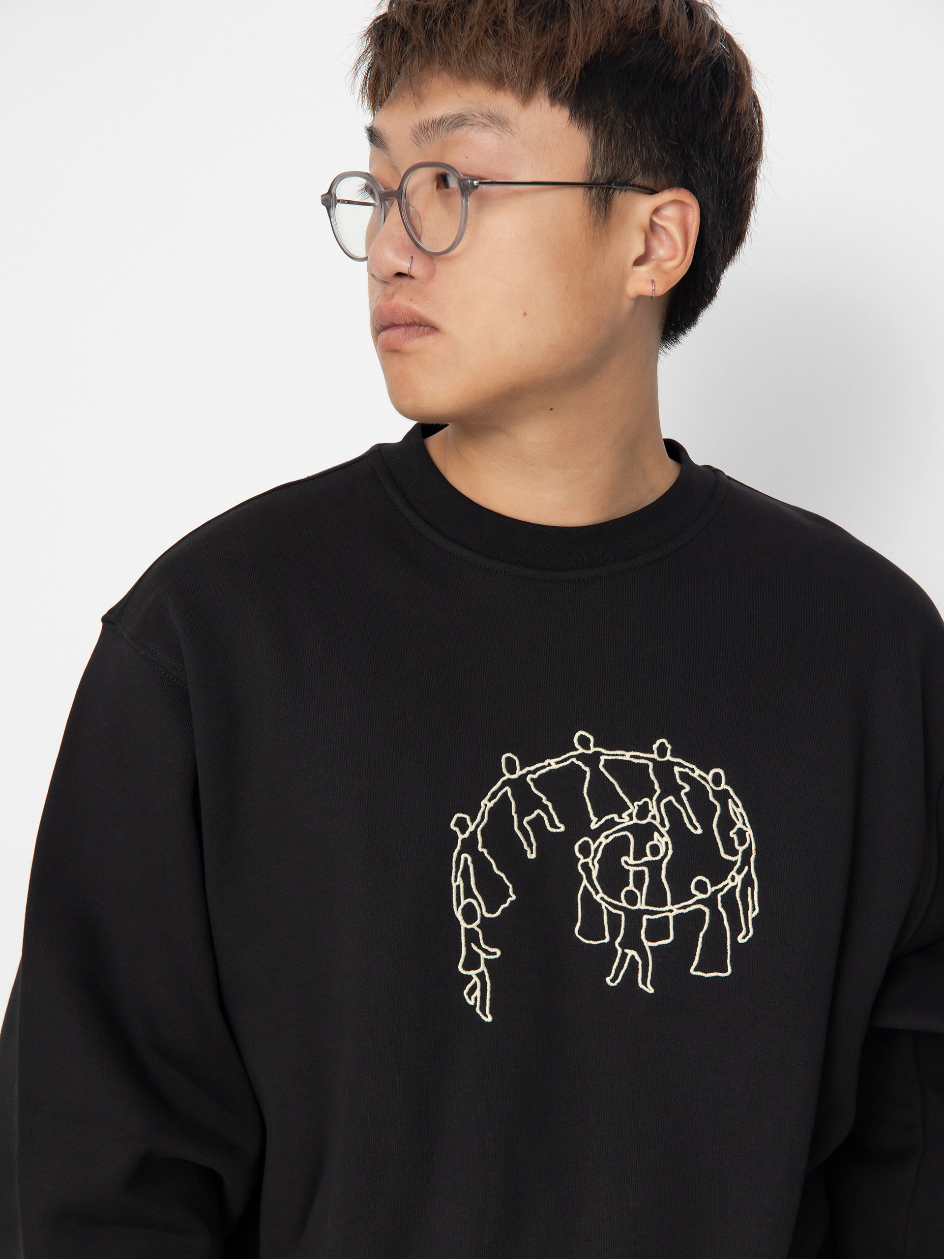 Kapucnis pulóver Vans Skate Hold Hands HD (black)