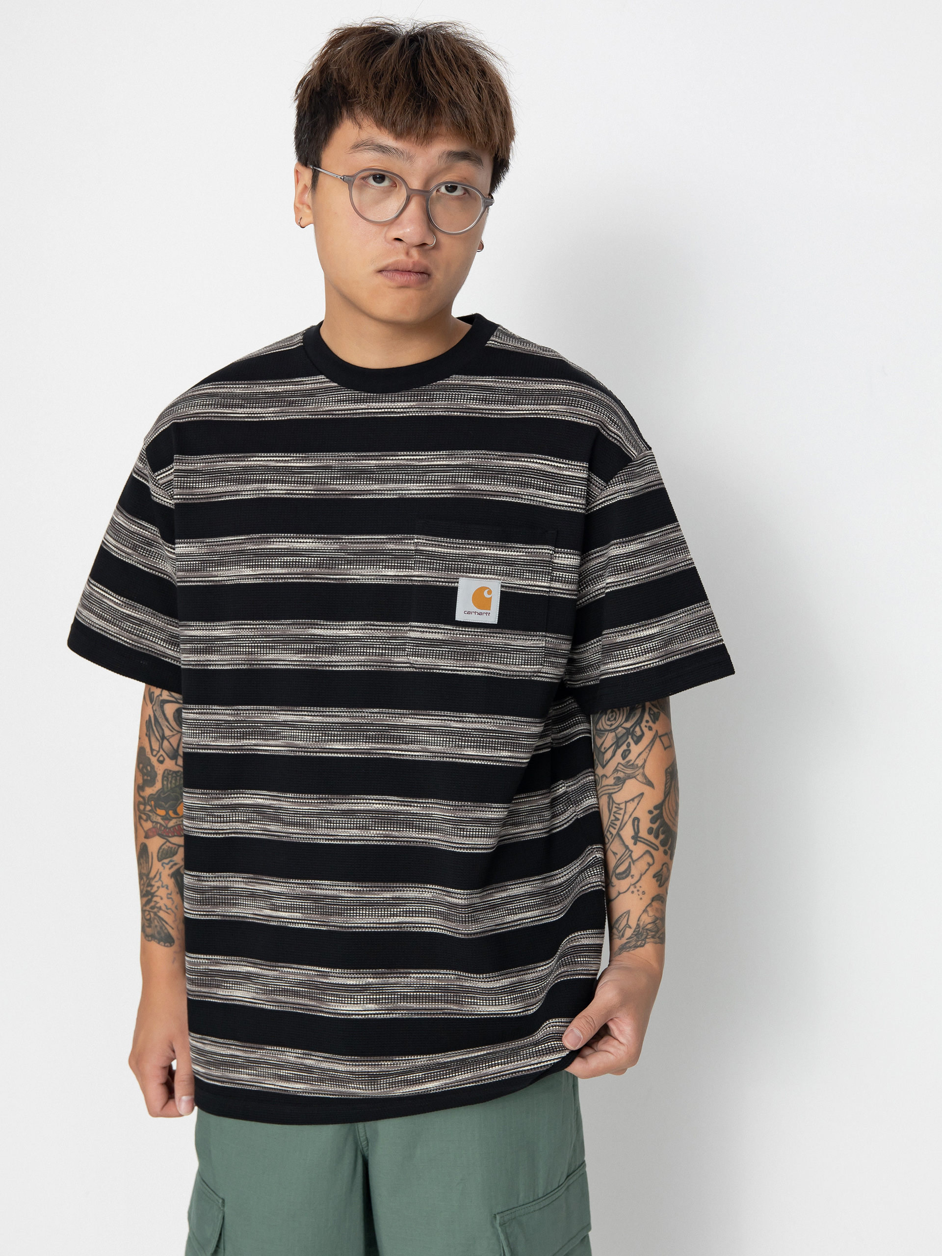 Carhartt WIP Dodson Pocket Póló (dodson stripe horizontal/black)