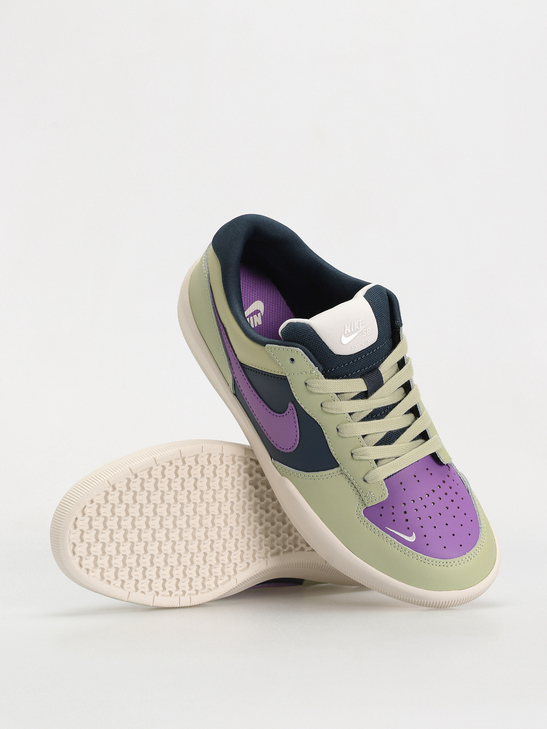 Nike SB Force 58 Premium Cipők (olive aura/black raspberry armory navy)